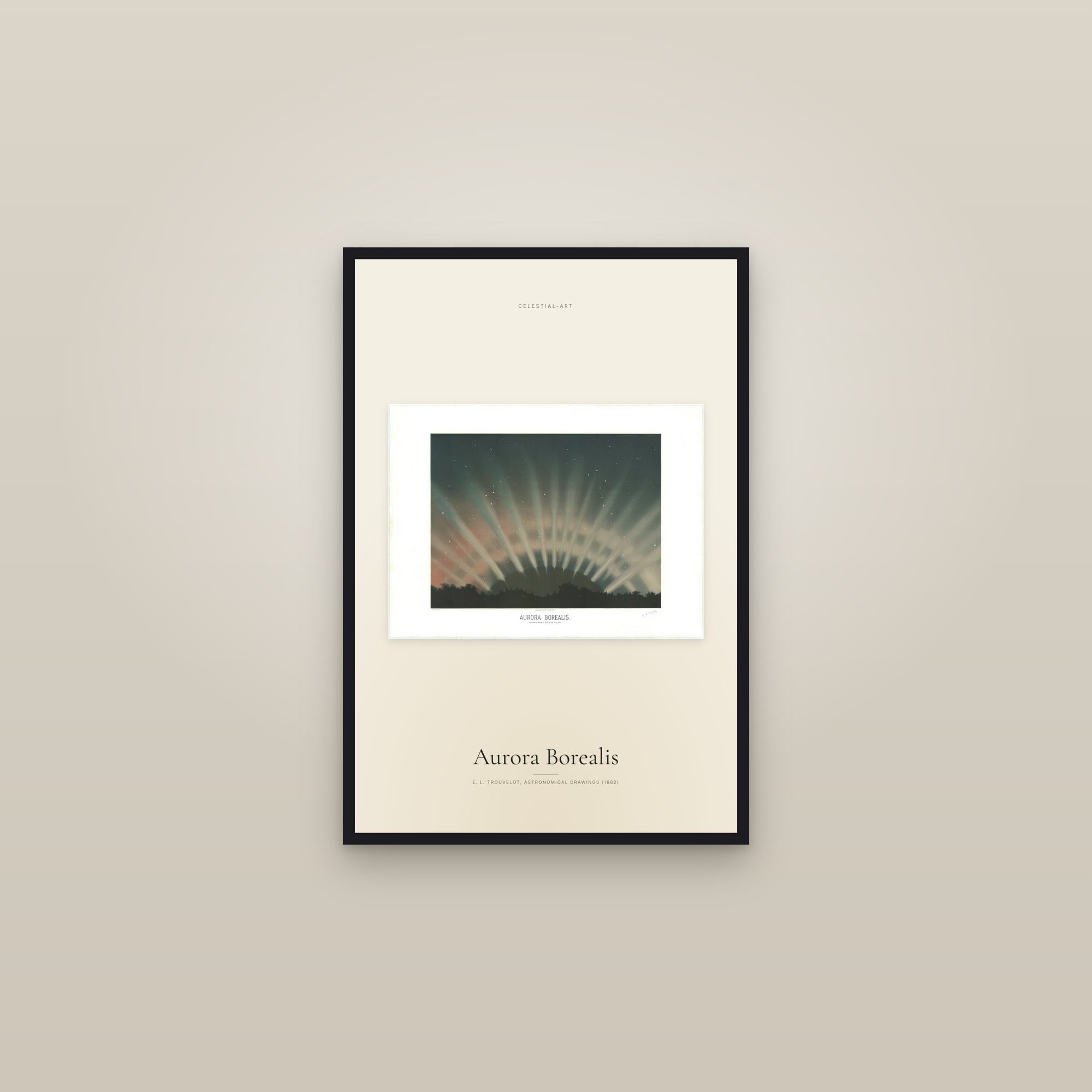 Aurora Borealis — framed in a gallery setting