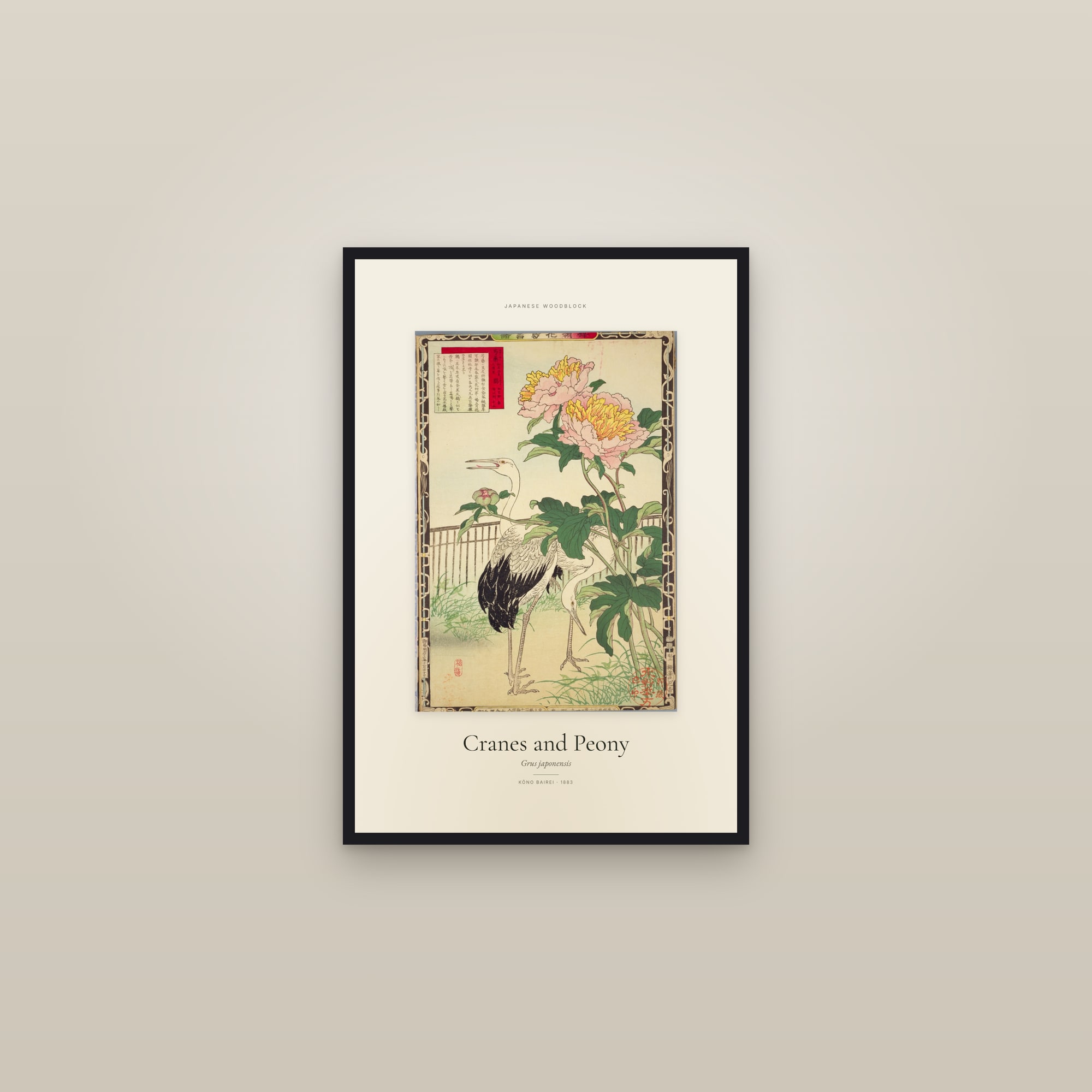 Cranes and Peony — Specimen