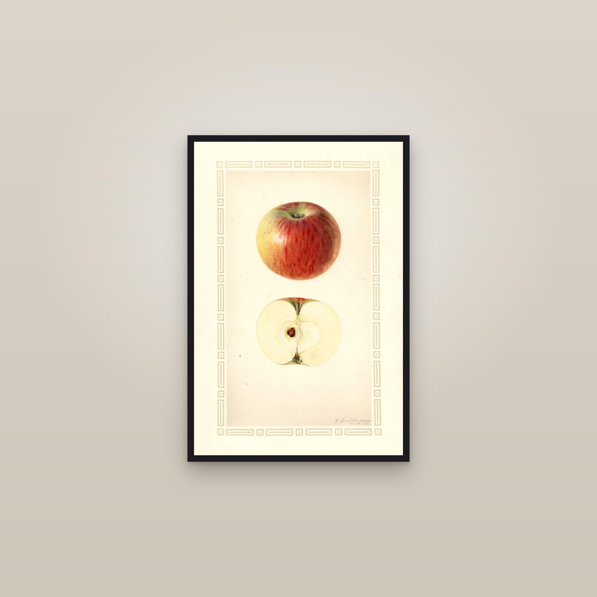 Early Edward Apple — framed in a gallery setting