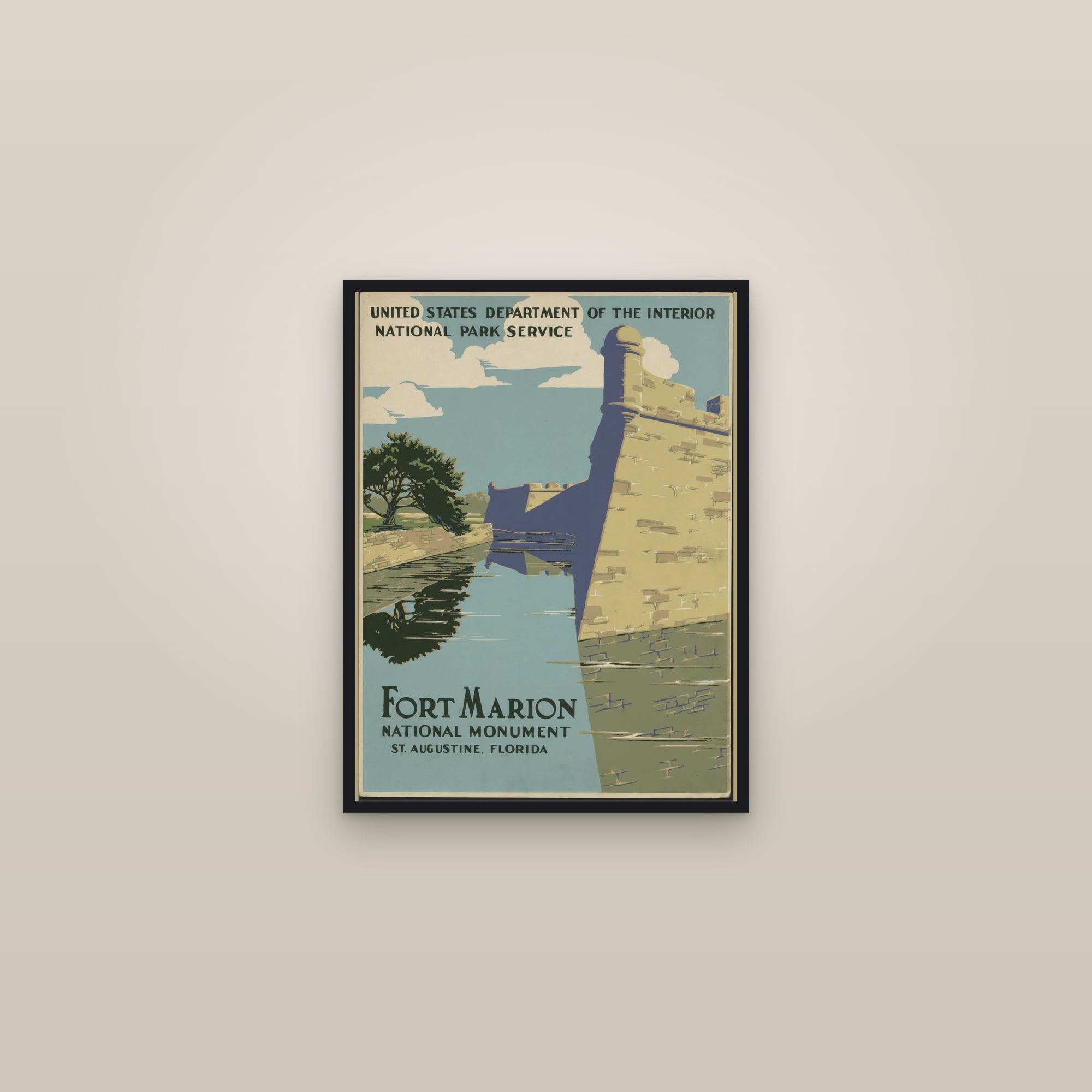Fort Marion National Monument, St. Augustine — framed in a gallery setting