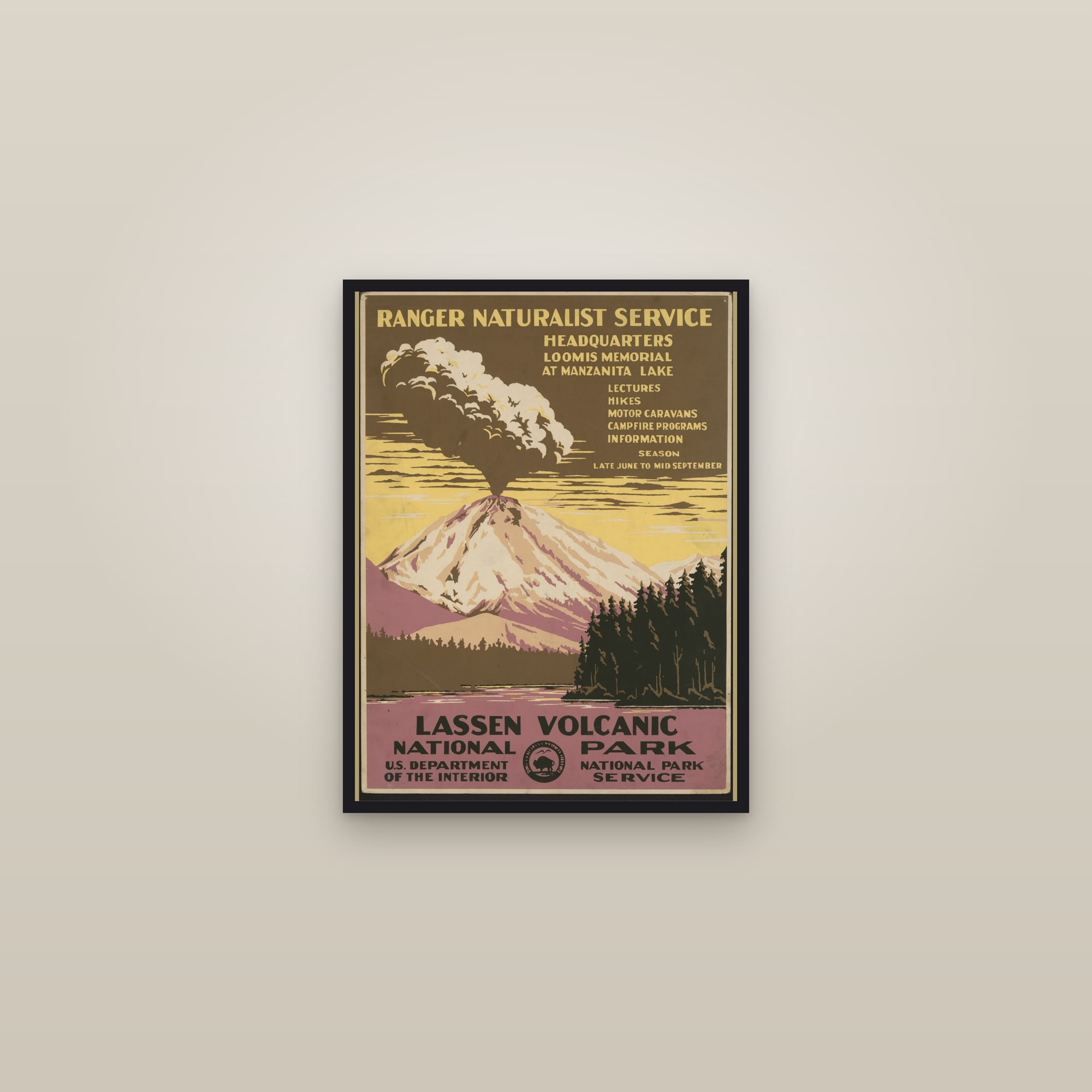 Lassen Volcanic National Park — framed in a gallery setting