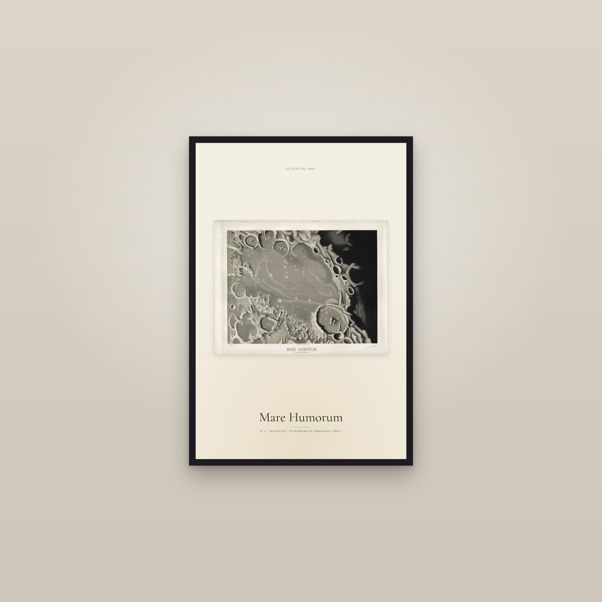 Mare Humorum — framed in a gallery setting