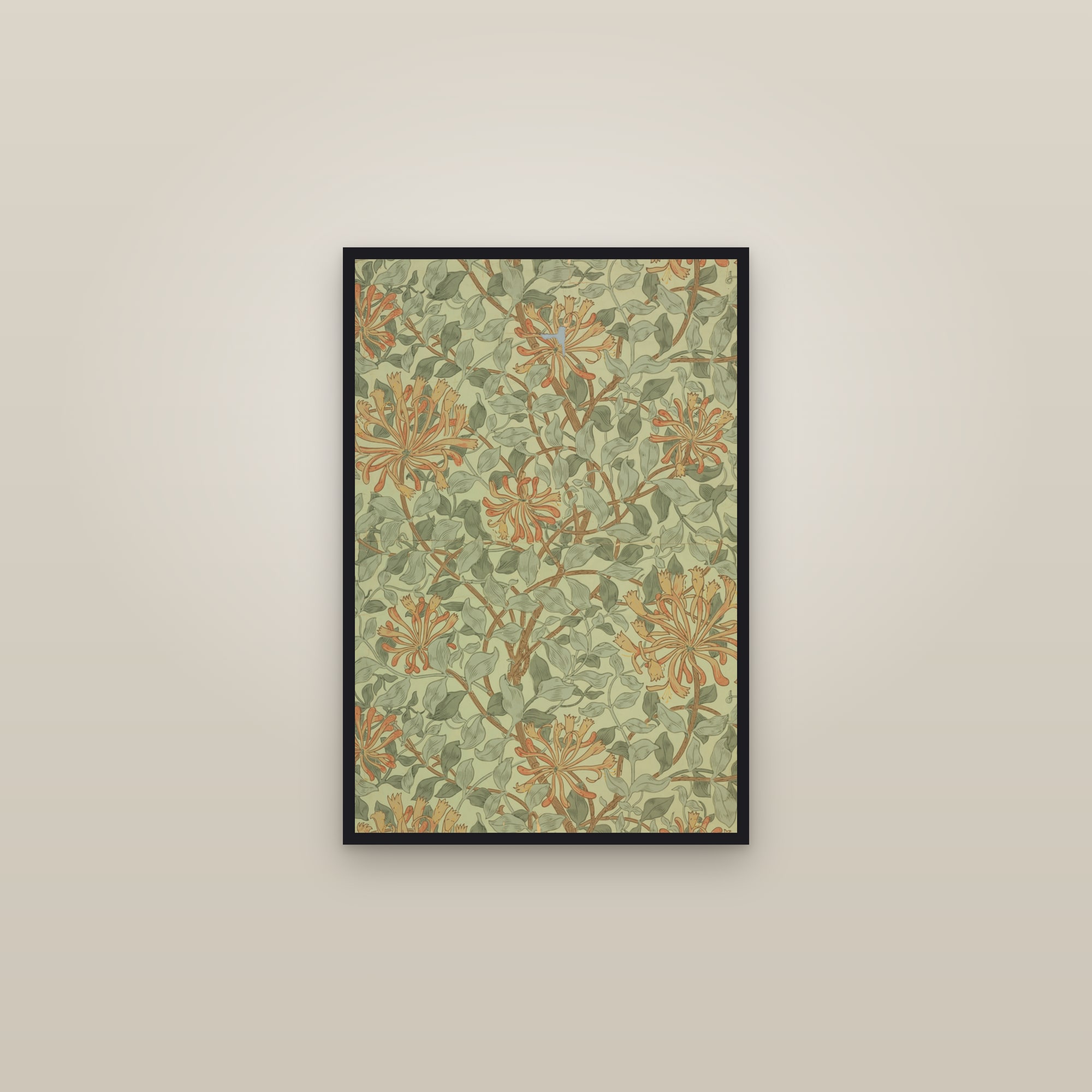 Honeysuckle (Sage) — framed in a gallery setting