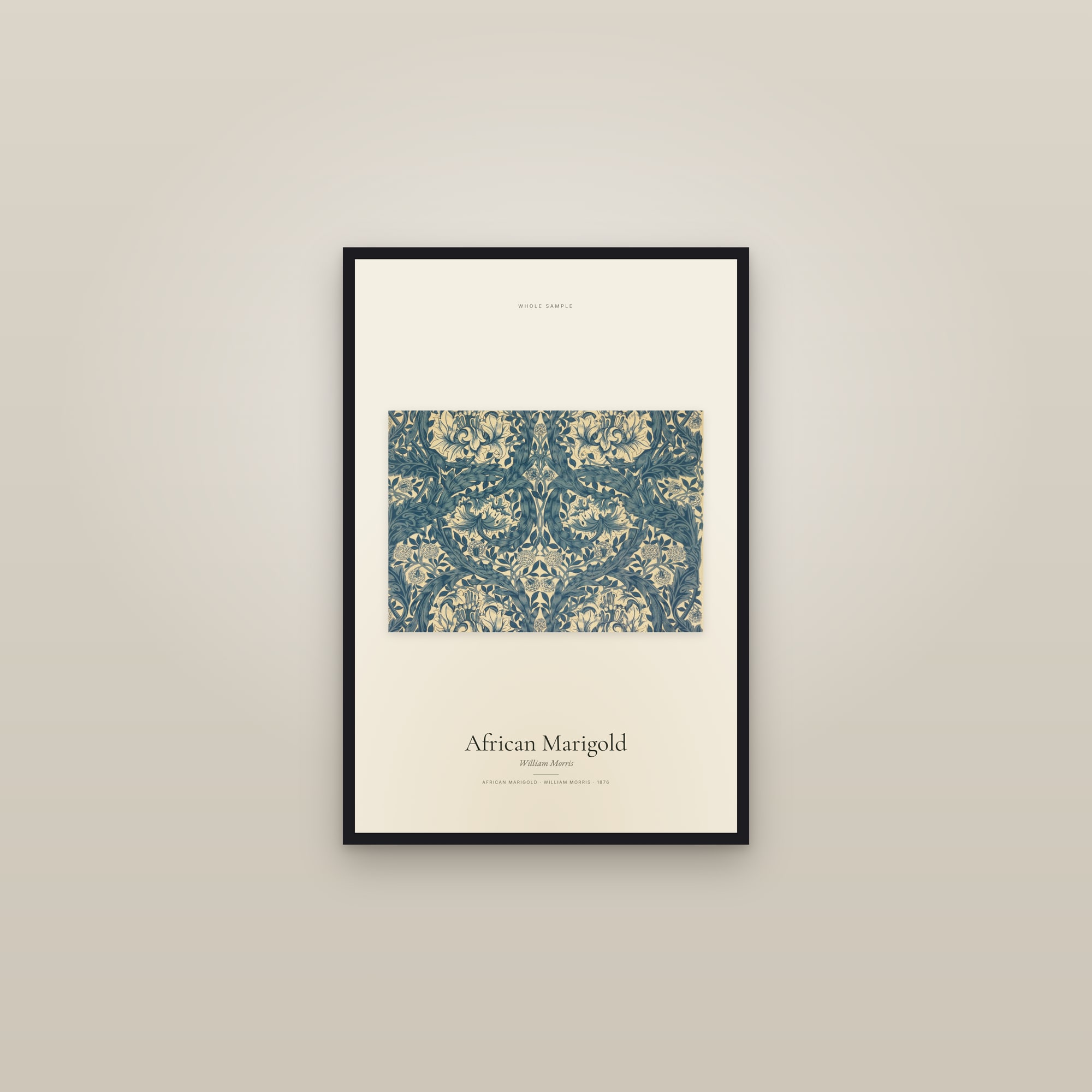 African Marigold — framed in a gallery setting