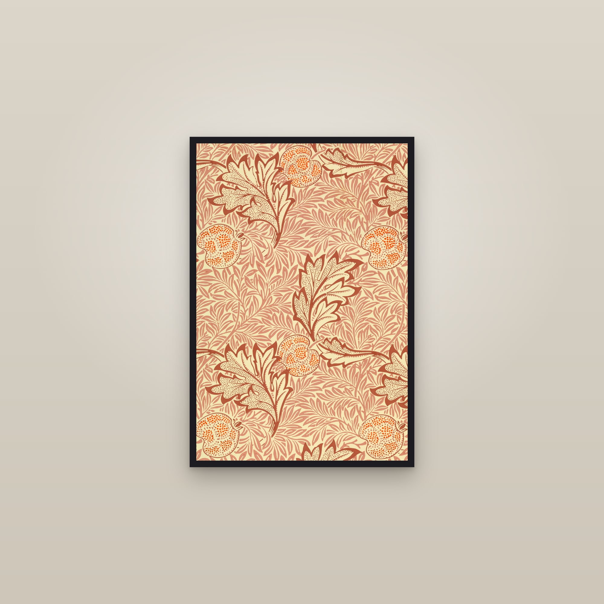 Apple — framed in a gallery setting