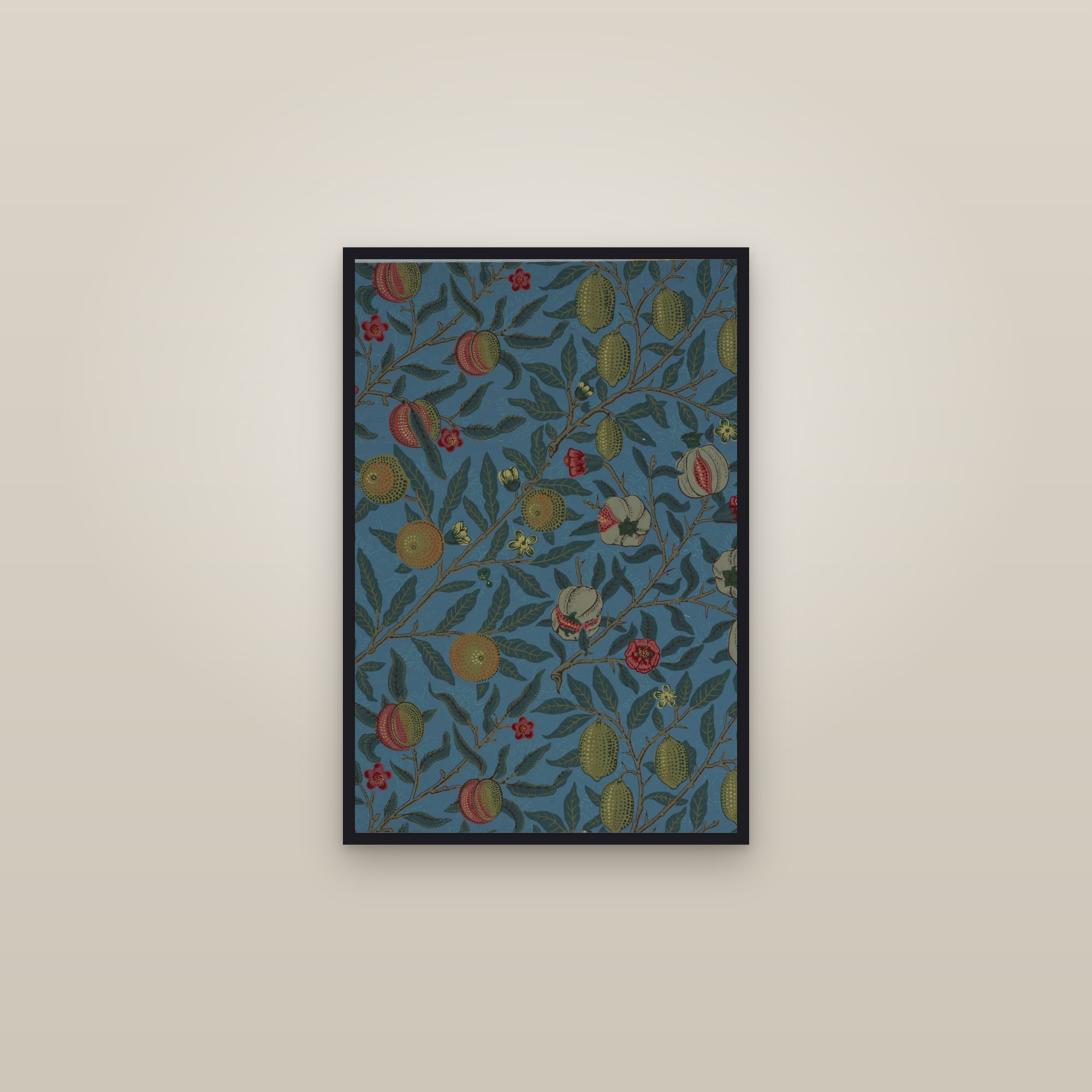 Fruit (Blue) — framed in a gallery setting