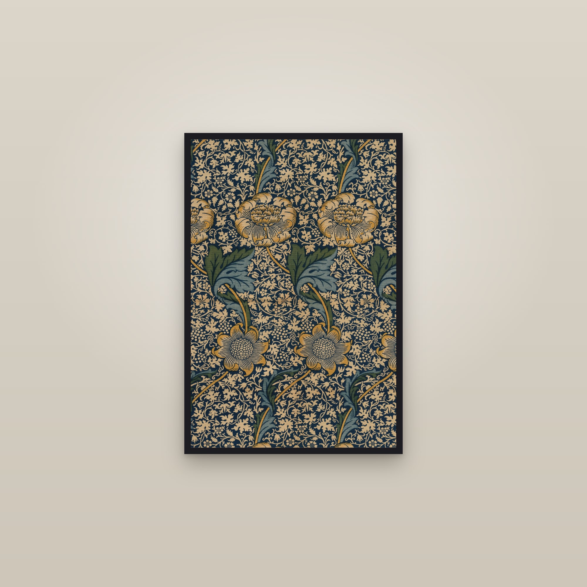 Kennet (Indigo) — framed in a gallery setting