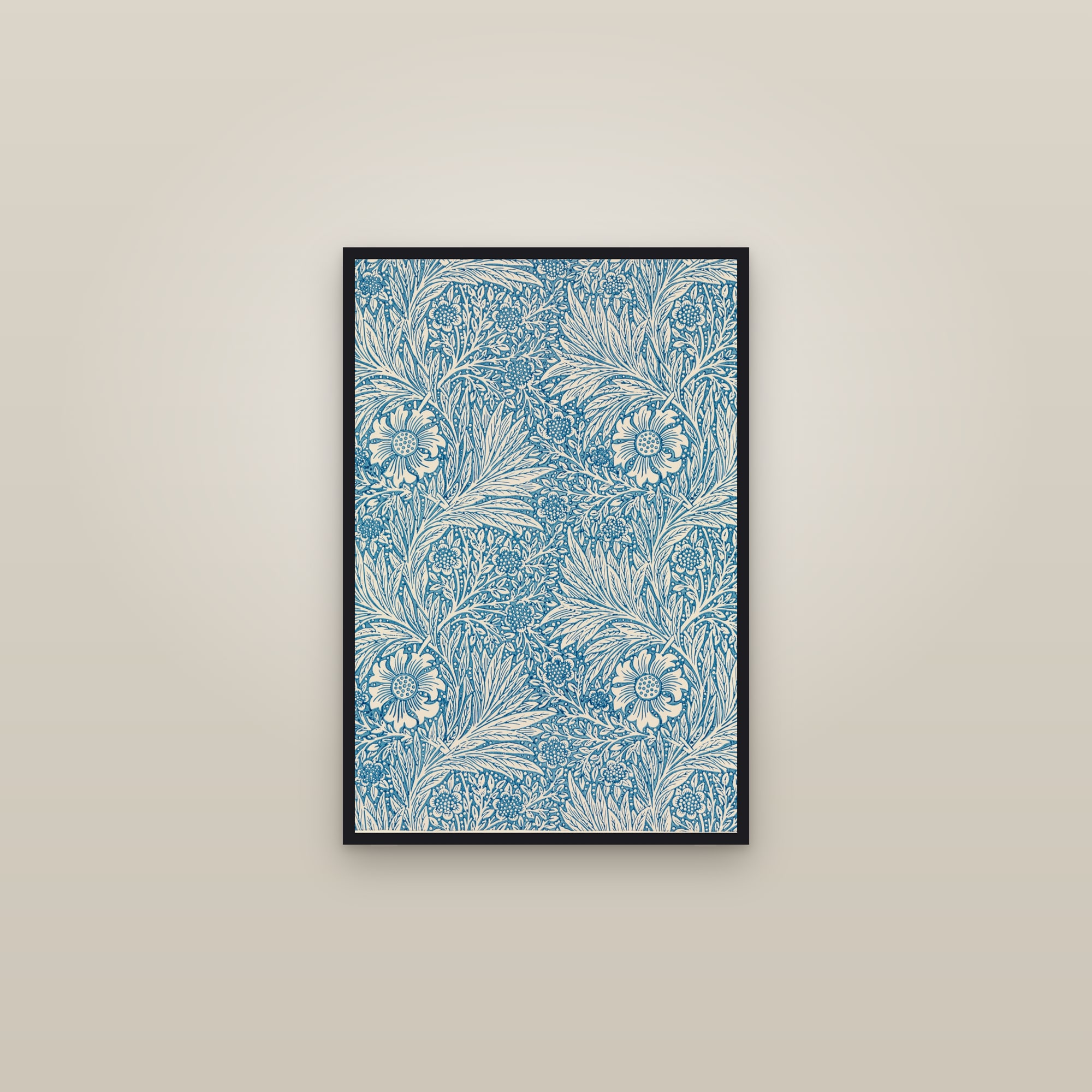 Marigold — framed in a gallery setting