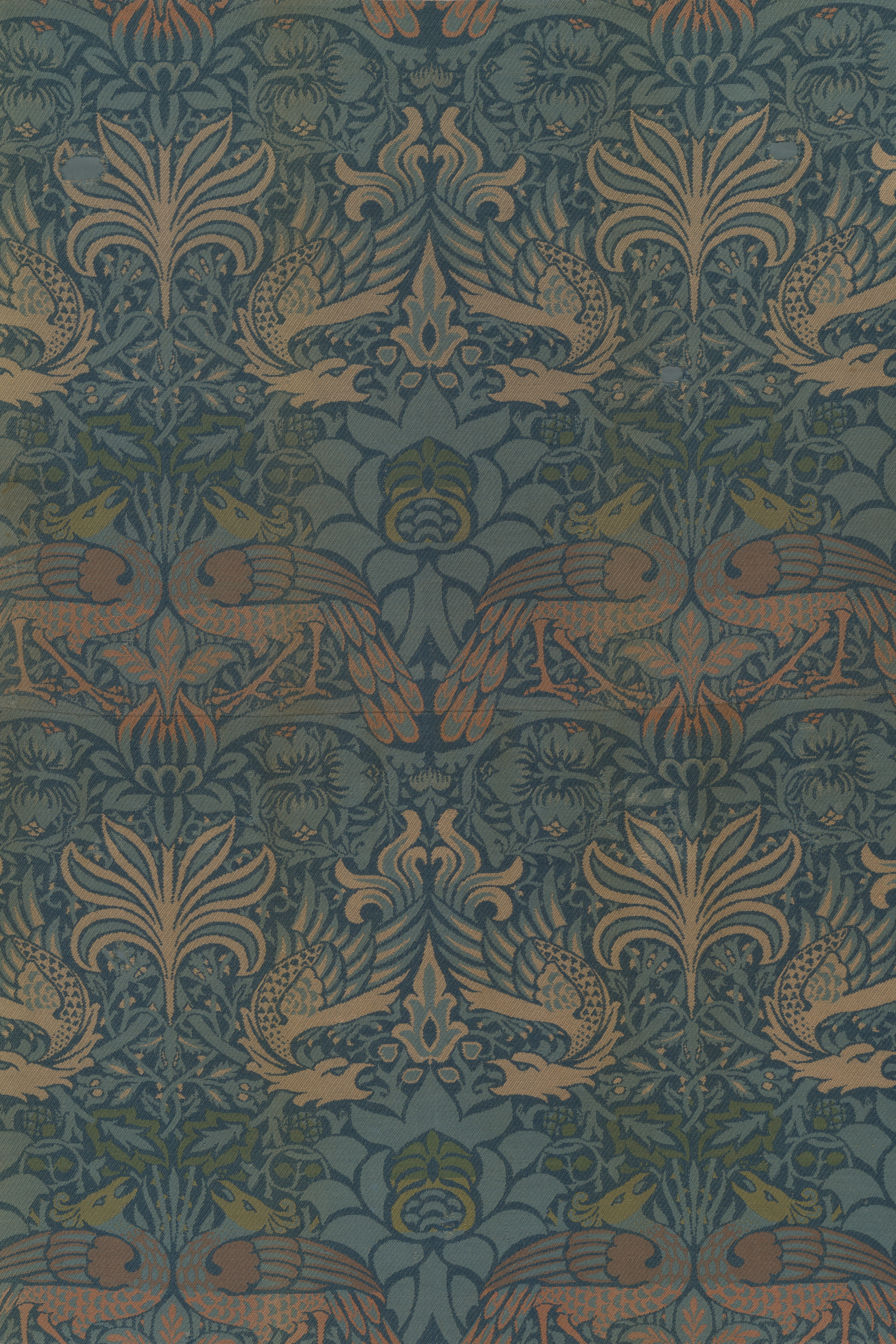 Peacock and Dragon (Blue)