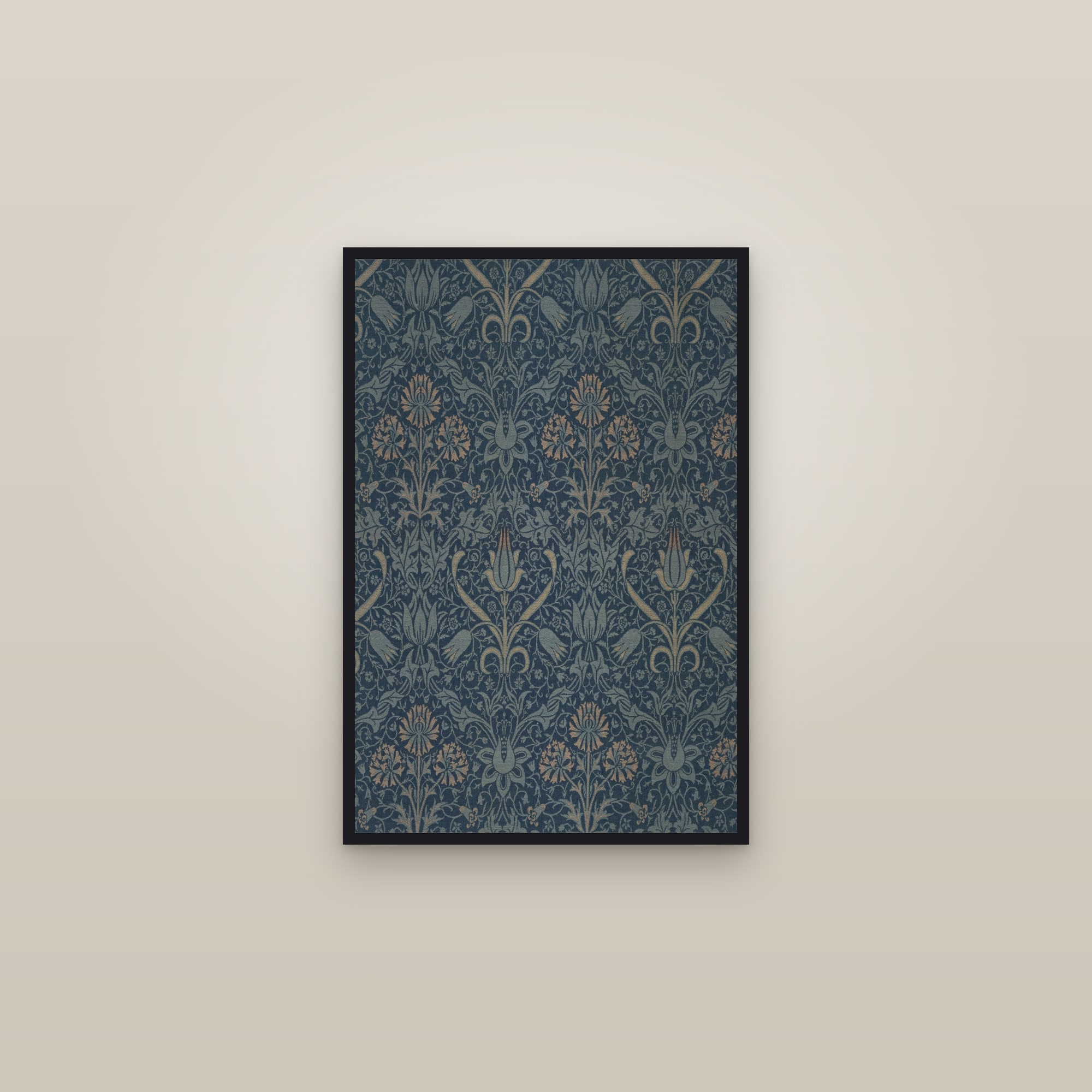 Tulip and Net — framed in a gallery setting