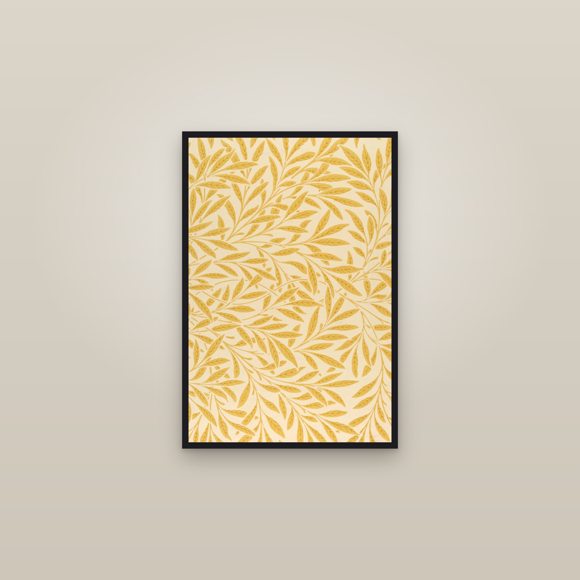 Willow (Gold) — framed in a gallery setting