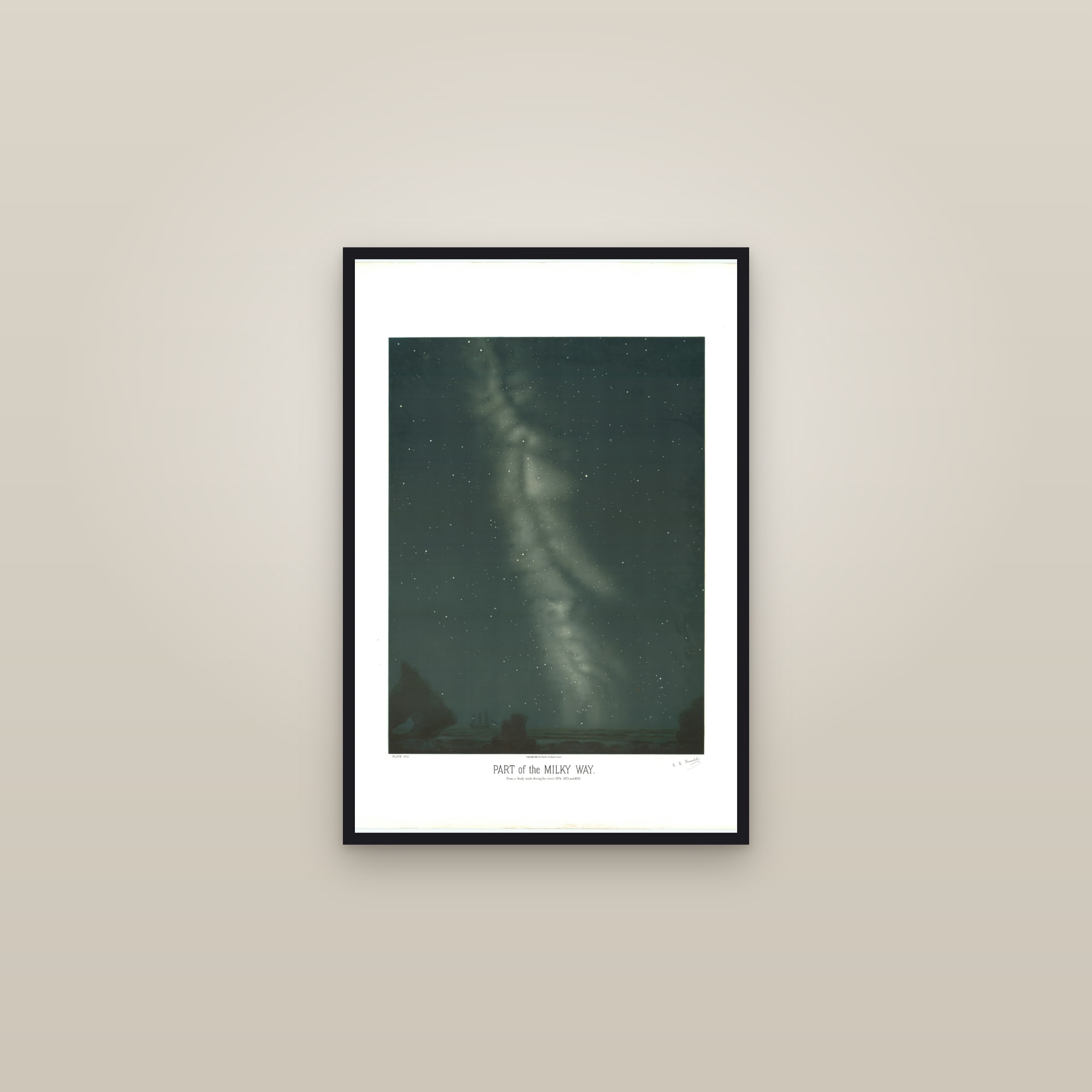 Part of the Milky Way — framed in a gallery setting