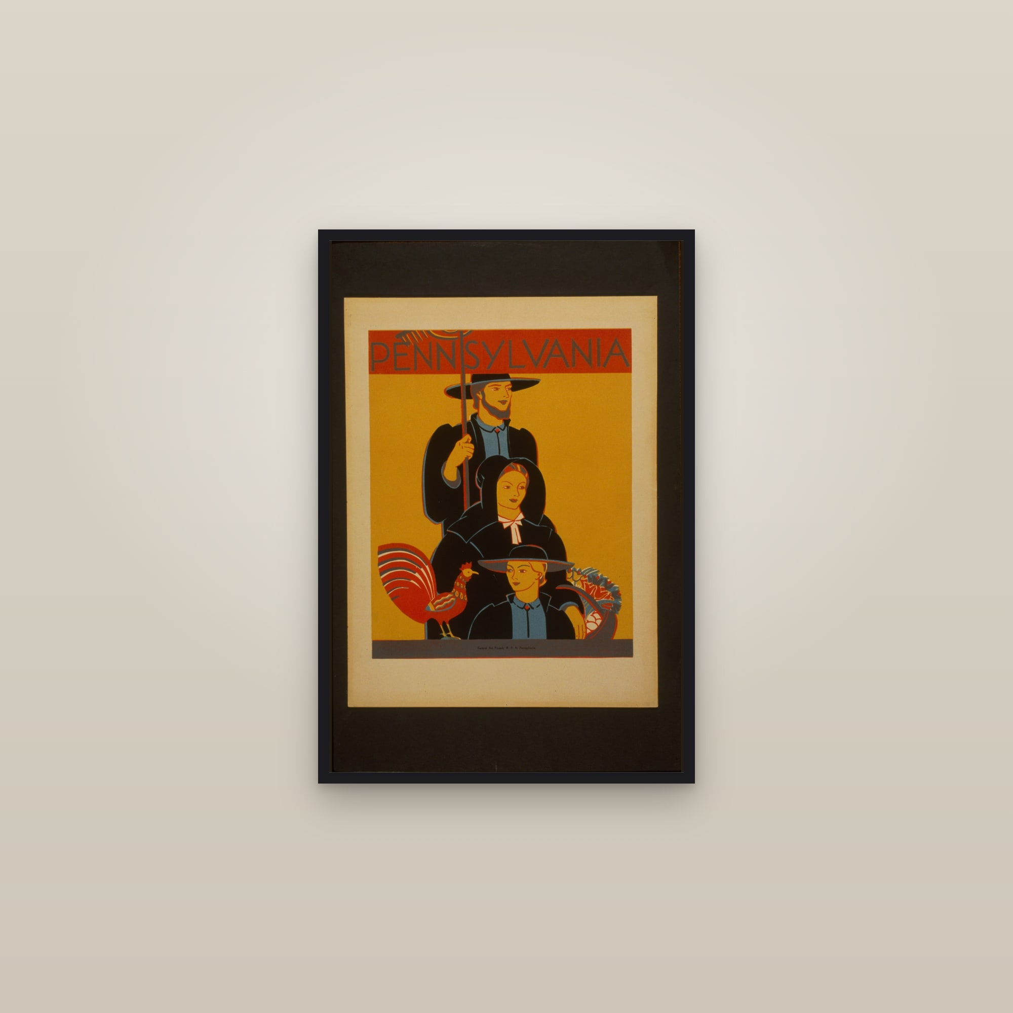 Pennsylvania (Pennsylvania-German Family) — framed in a gallery setting