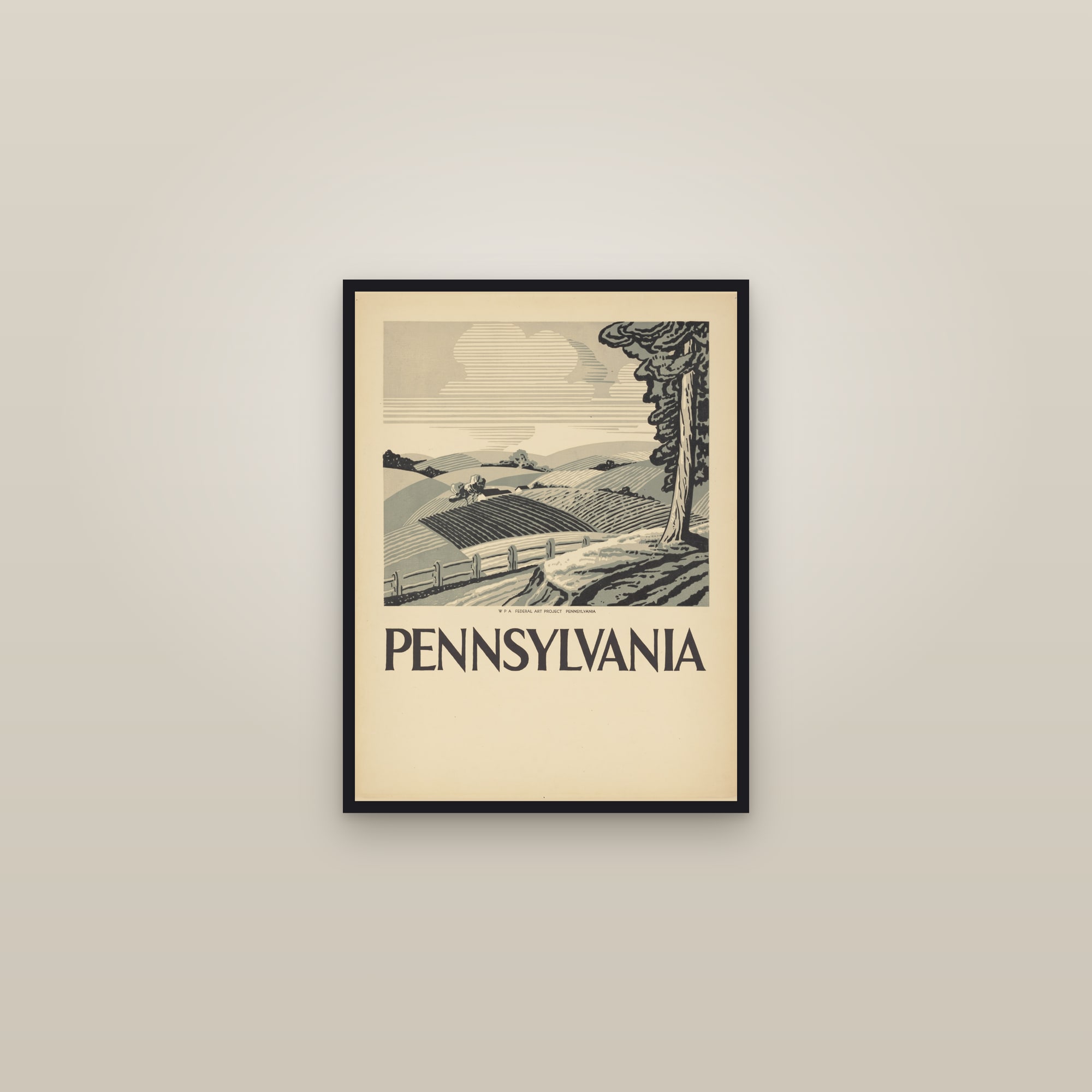 Pennsylvania (Farmland) — Farmland — framed in a gallery setting