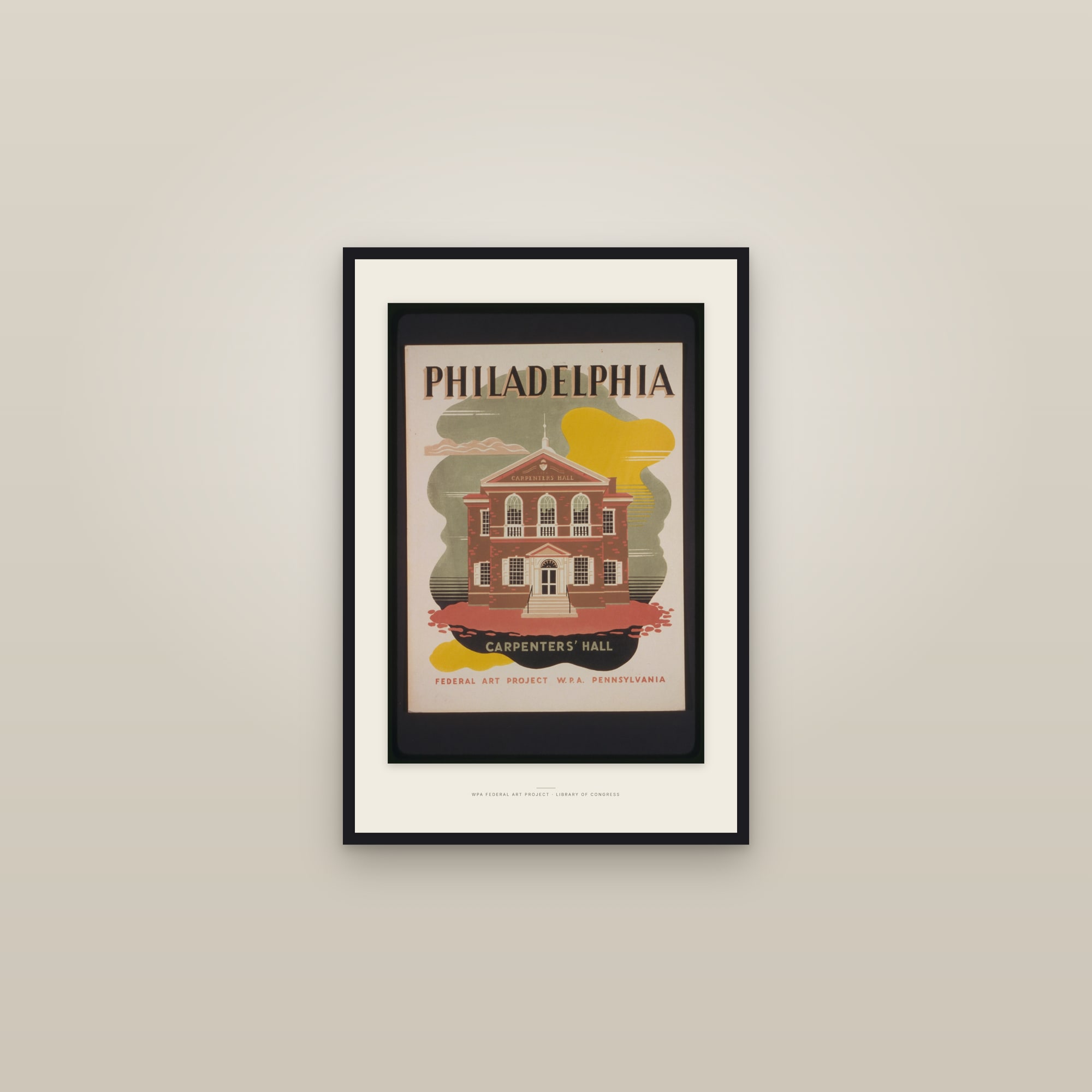 Philadelphia (Carpenters Hall) — Carpenters' Hall — framed in a gallery setting