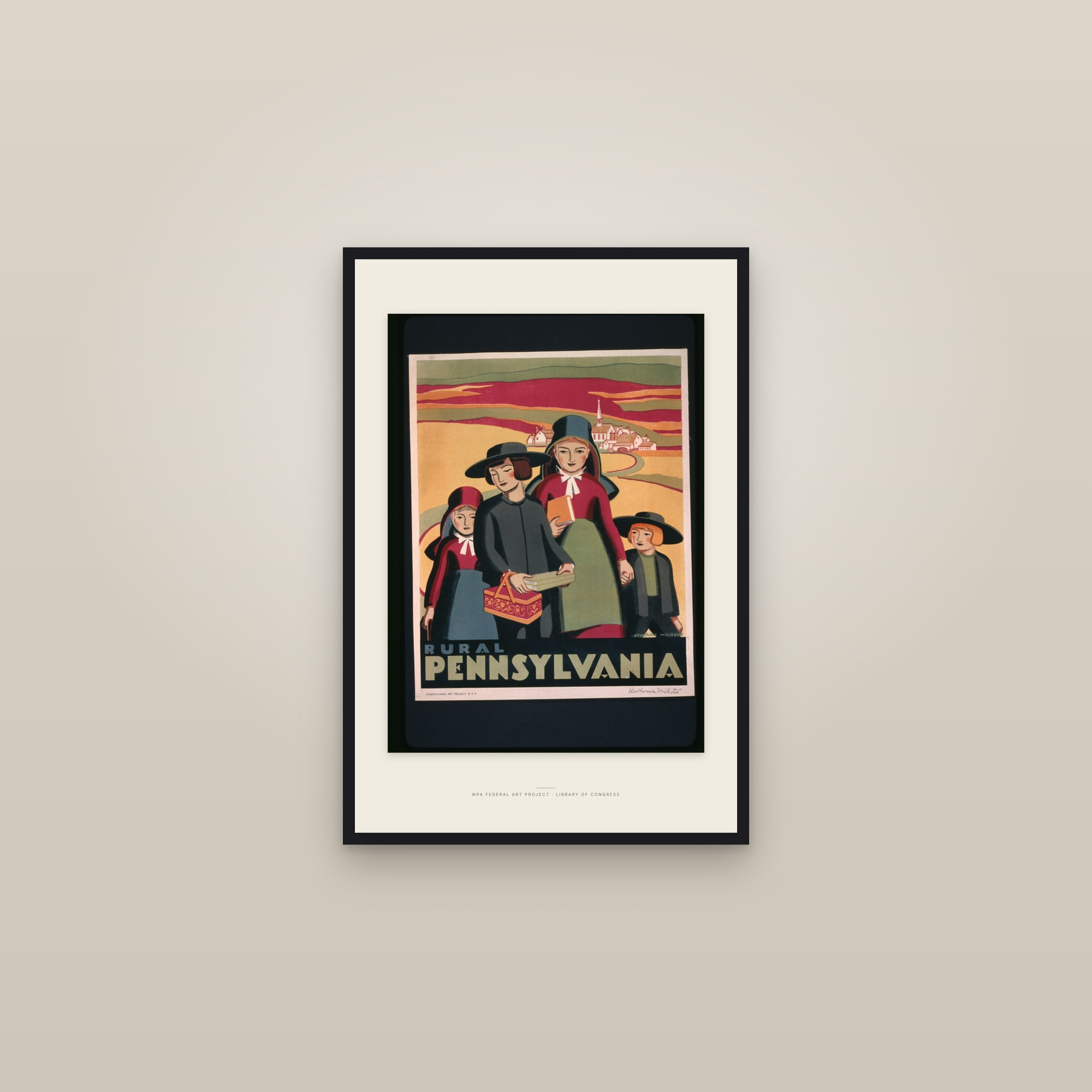 Rural Pennsylvania — framed in a gallery setting
