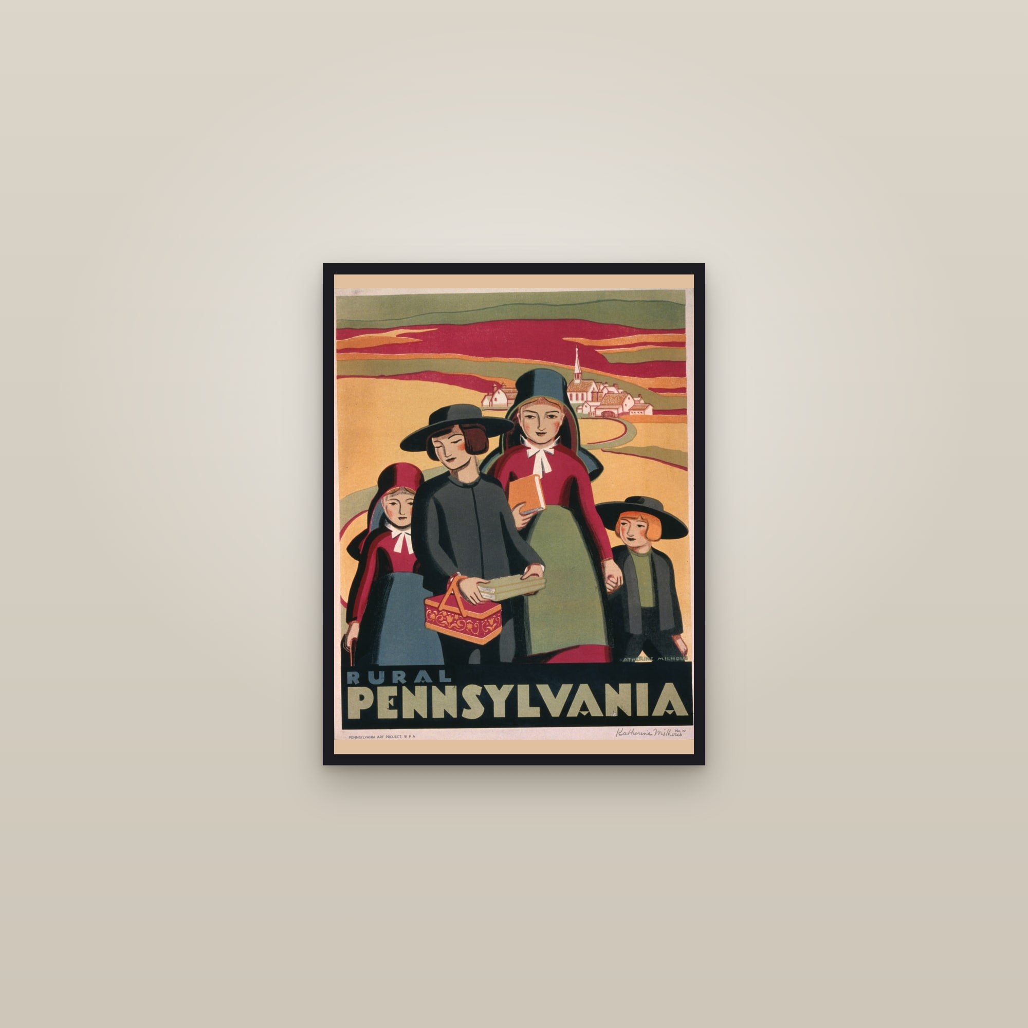 Rural Pennsylvania — framed in a gallery setting