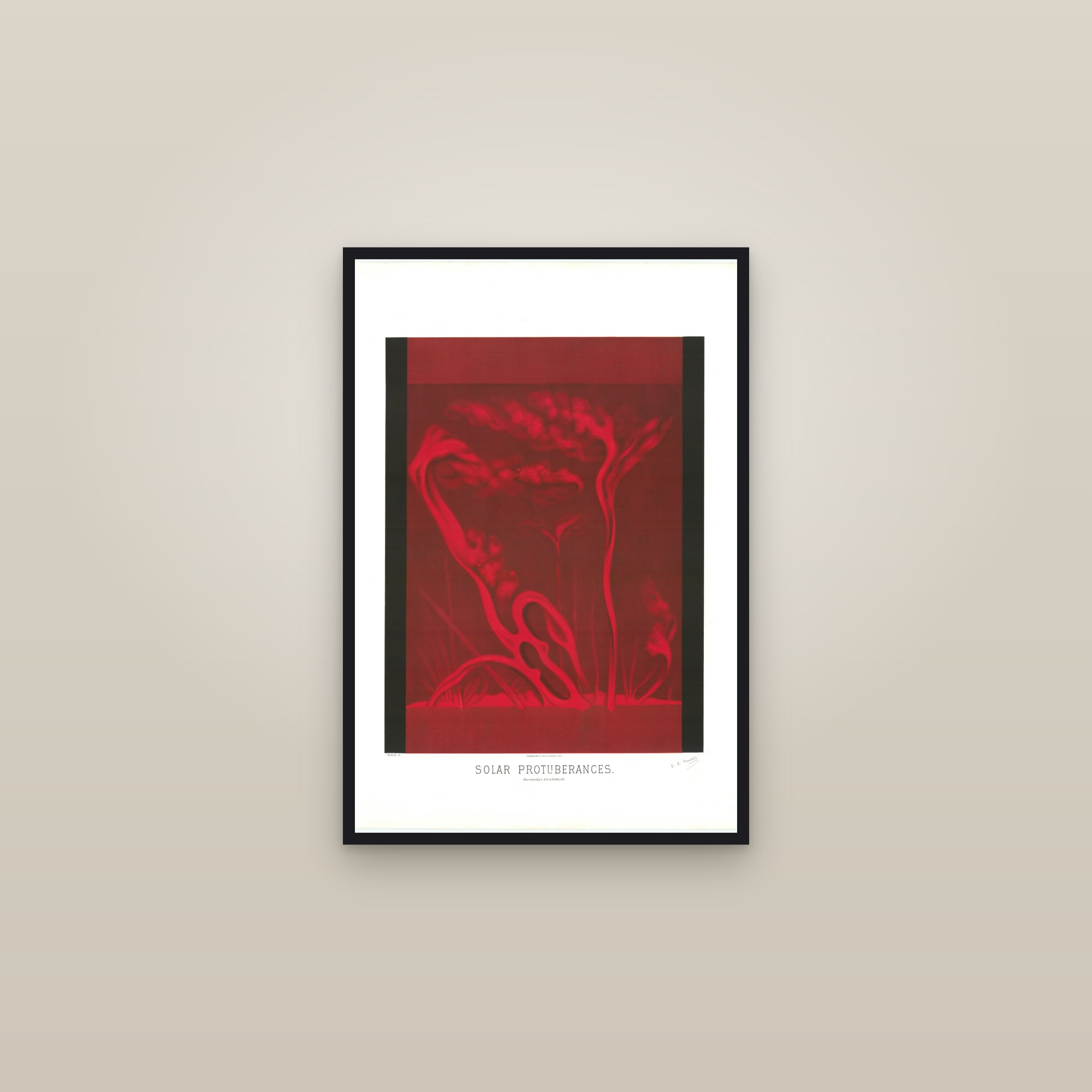 Solar Protuberances — framed in a gallery setting