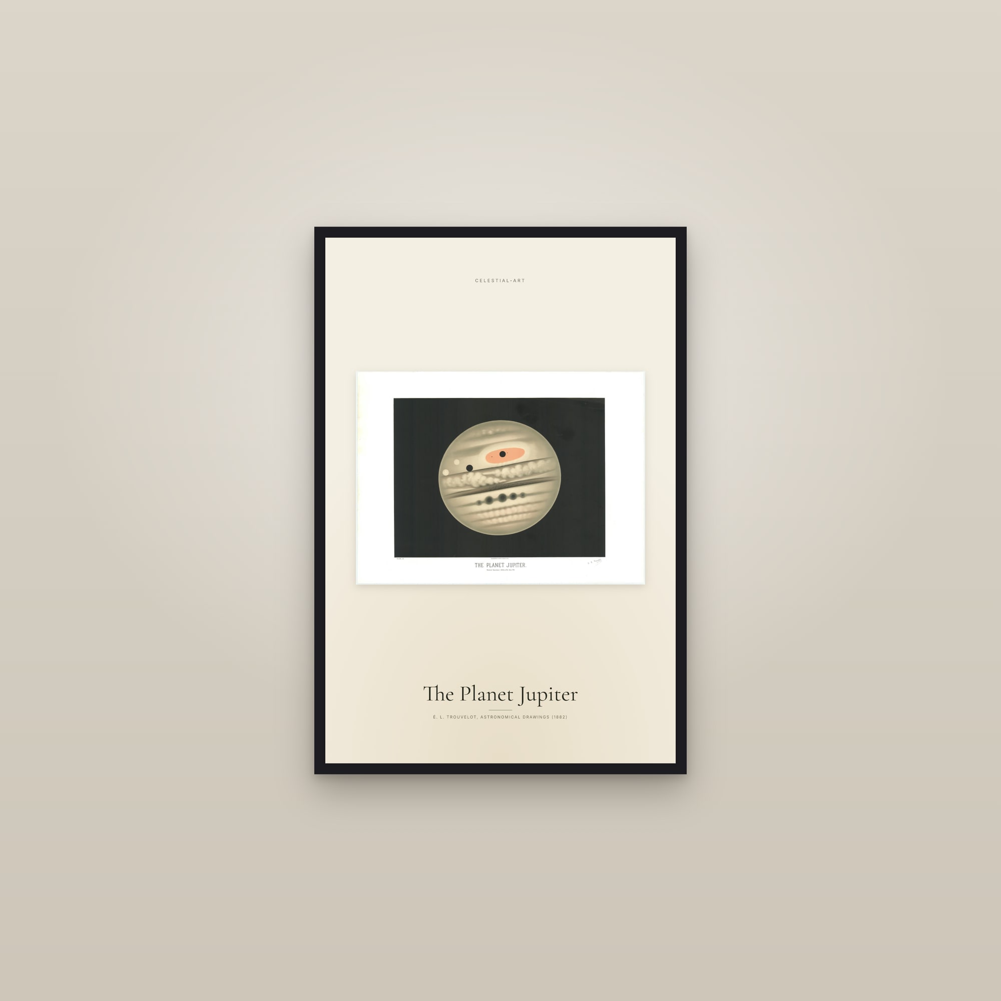The Planet Jupiter — framed in a gallery setting