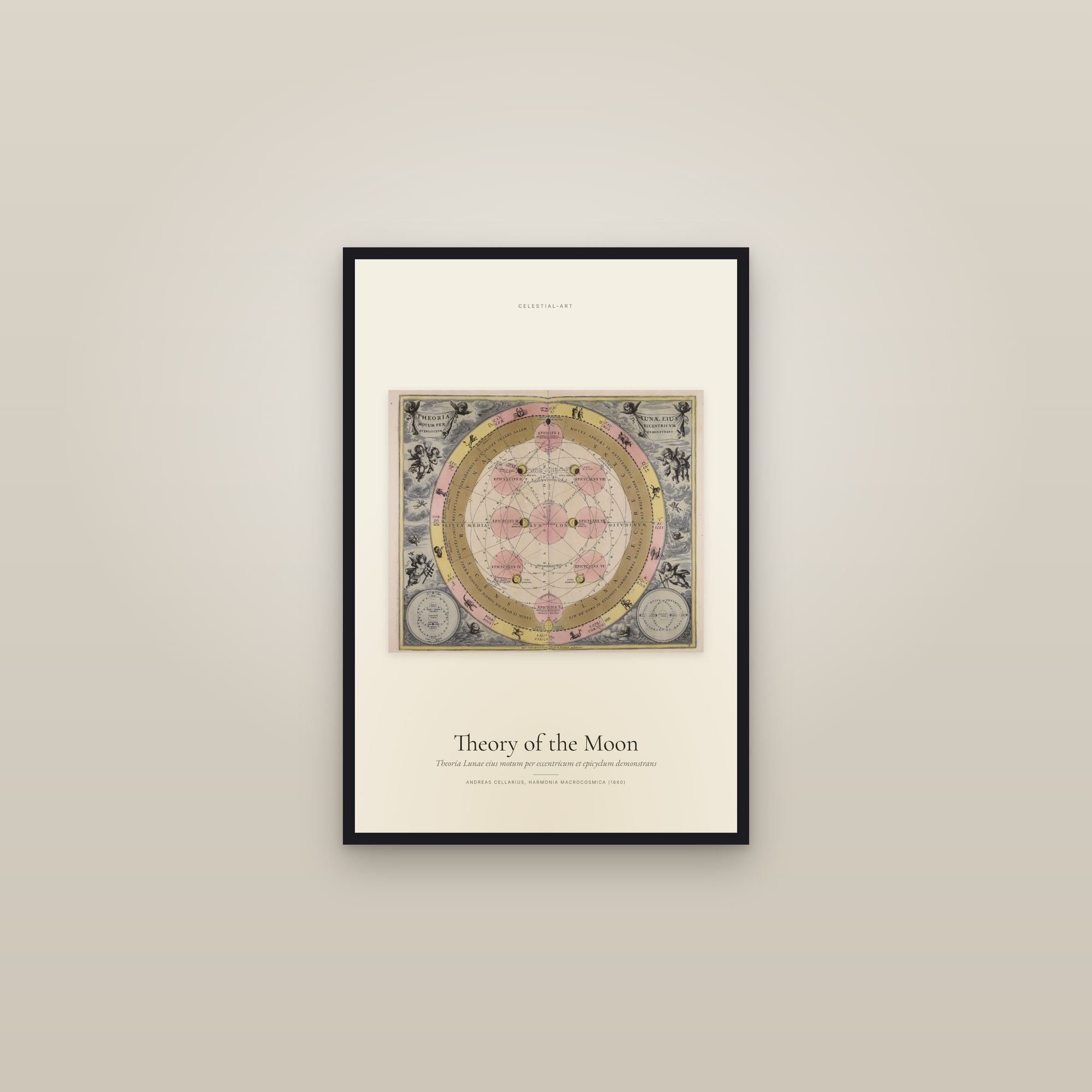 Theory of the Moon — framed in a gallery setting