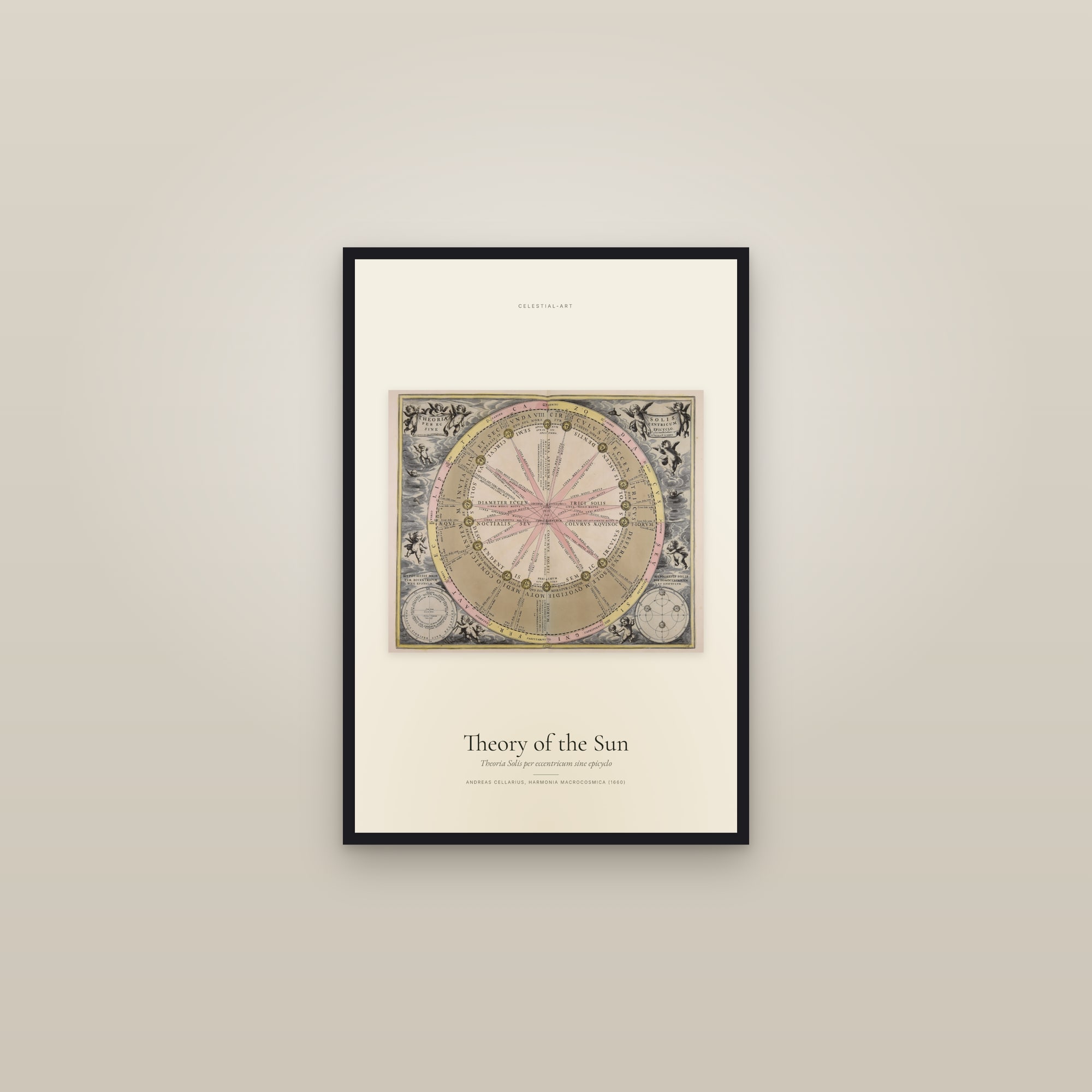 Theory of the Sun — framed in a gallery setting