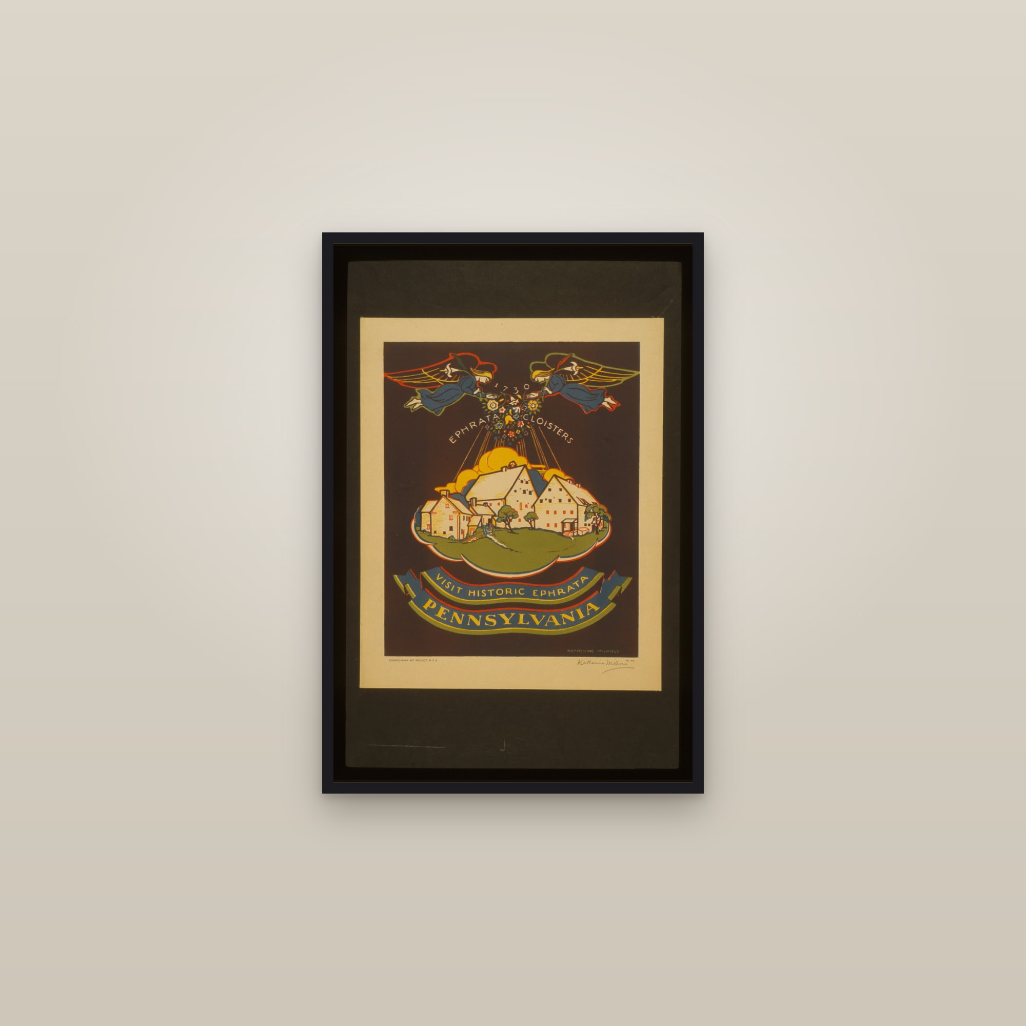 Visit Historic Ephrata, Pennsylvania (Cloisters) — framed in a gallery setting