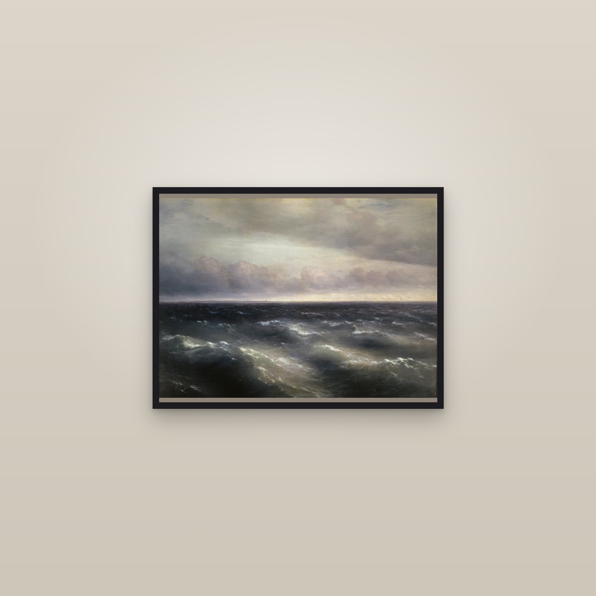 The Black Sea (A Storm Begins to Rise on the Black Sea) — Full-Bleed Edition — framed in a gallery setting