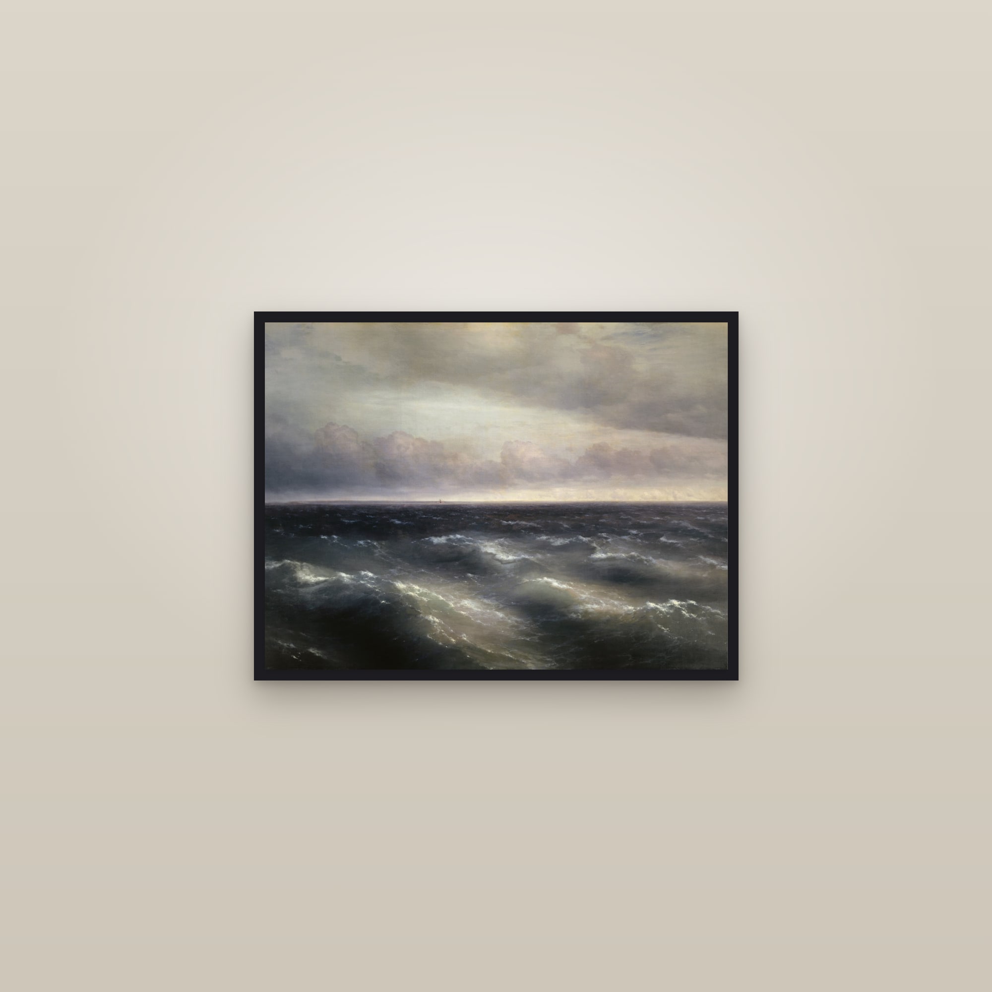 The Black Sea (A Storm Begins to Rise on the Black Sea) — Full-Bleed Edition — framed in a gallery setting