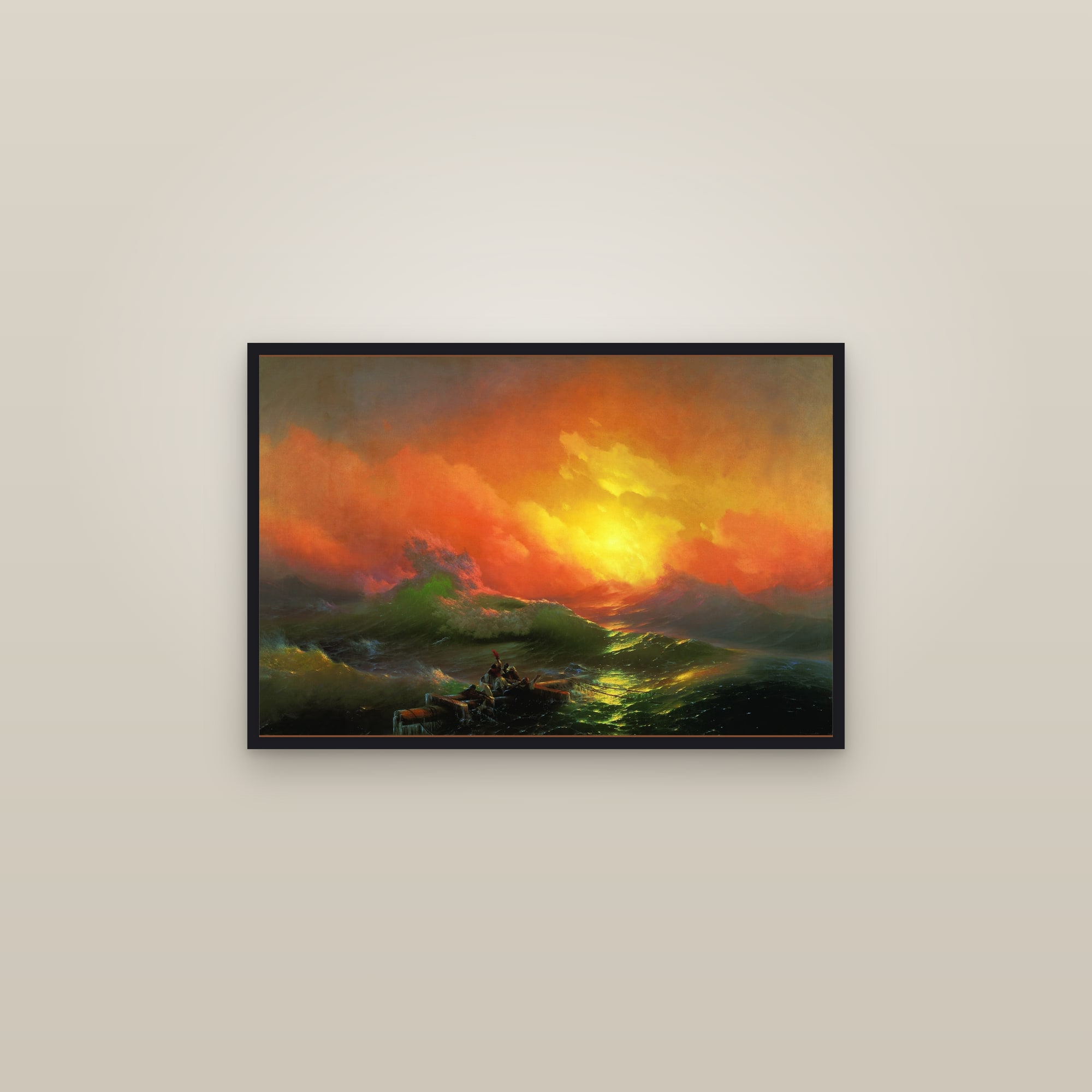 The Ninth Wave (Full) — Full-Bleed Edition — framed in a gallery setting