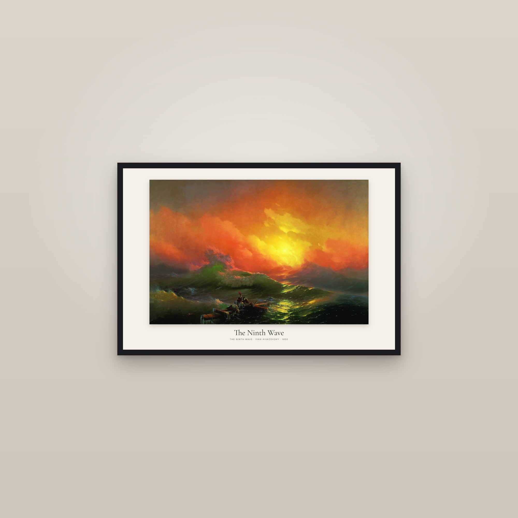 The Ninth Wave — framed in a gallery setting