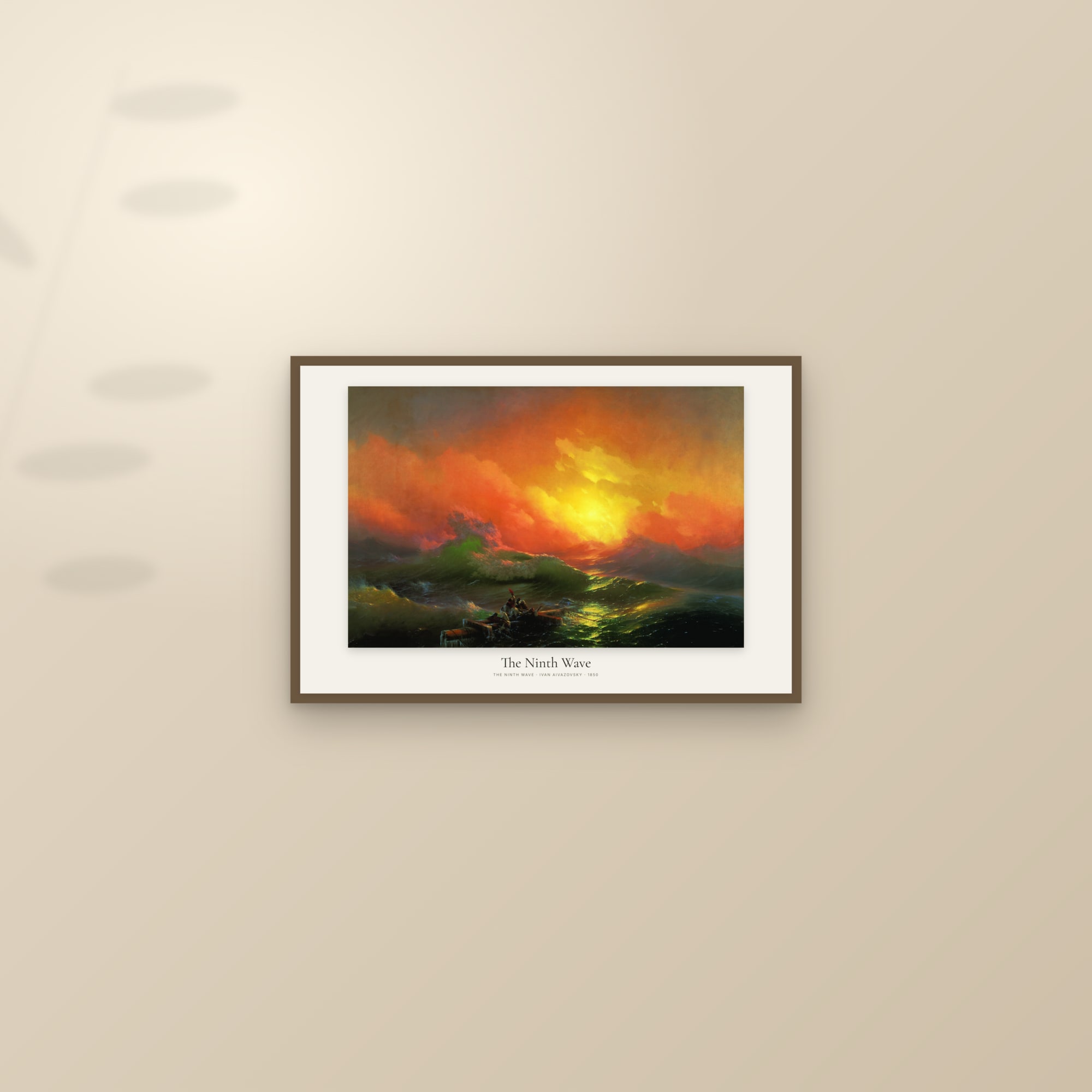 The Ninth Wave — framed and styled on a sunlit wall