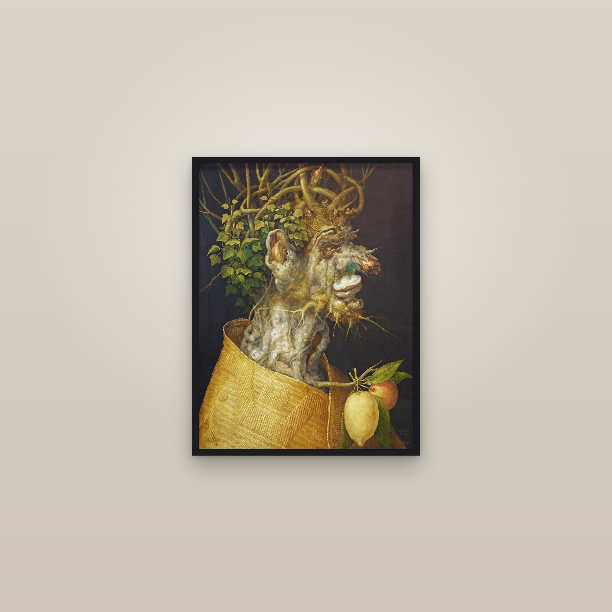 Winter (Full) — Full-Bleed Edition — framed in a gallery setting