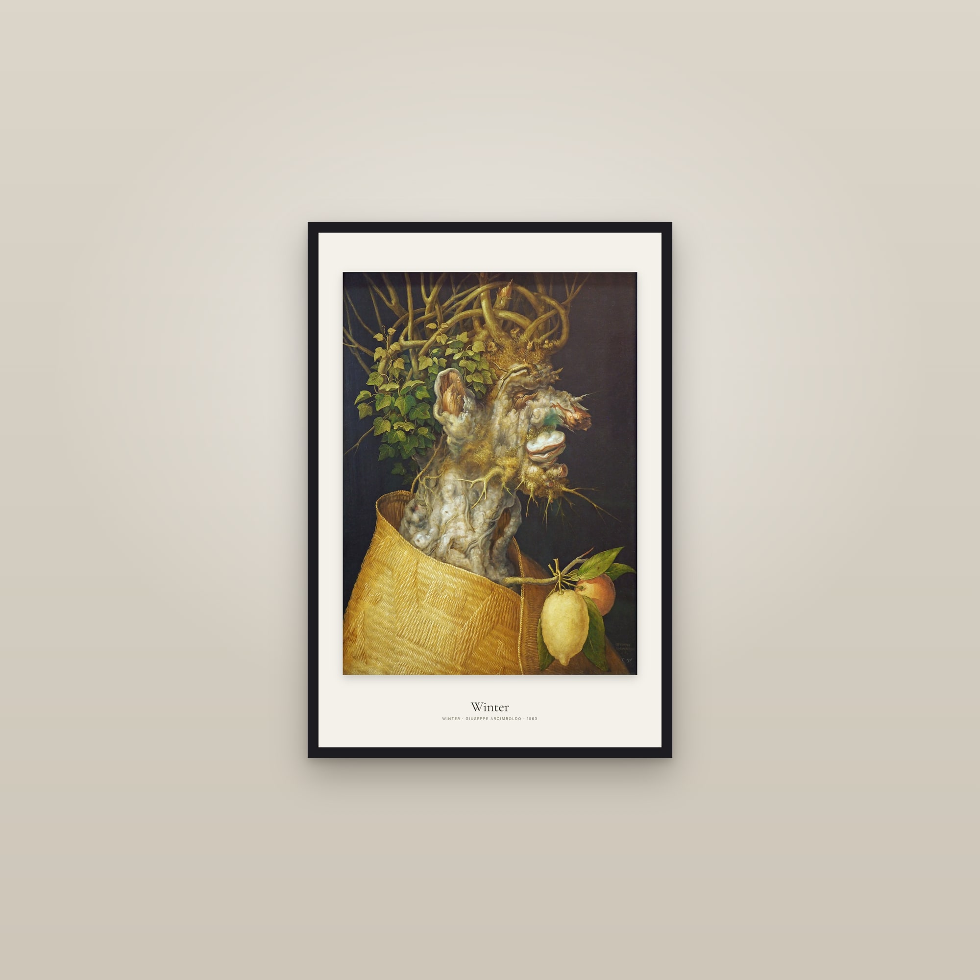 Winter — framed in a gallery setting