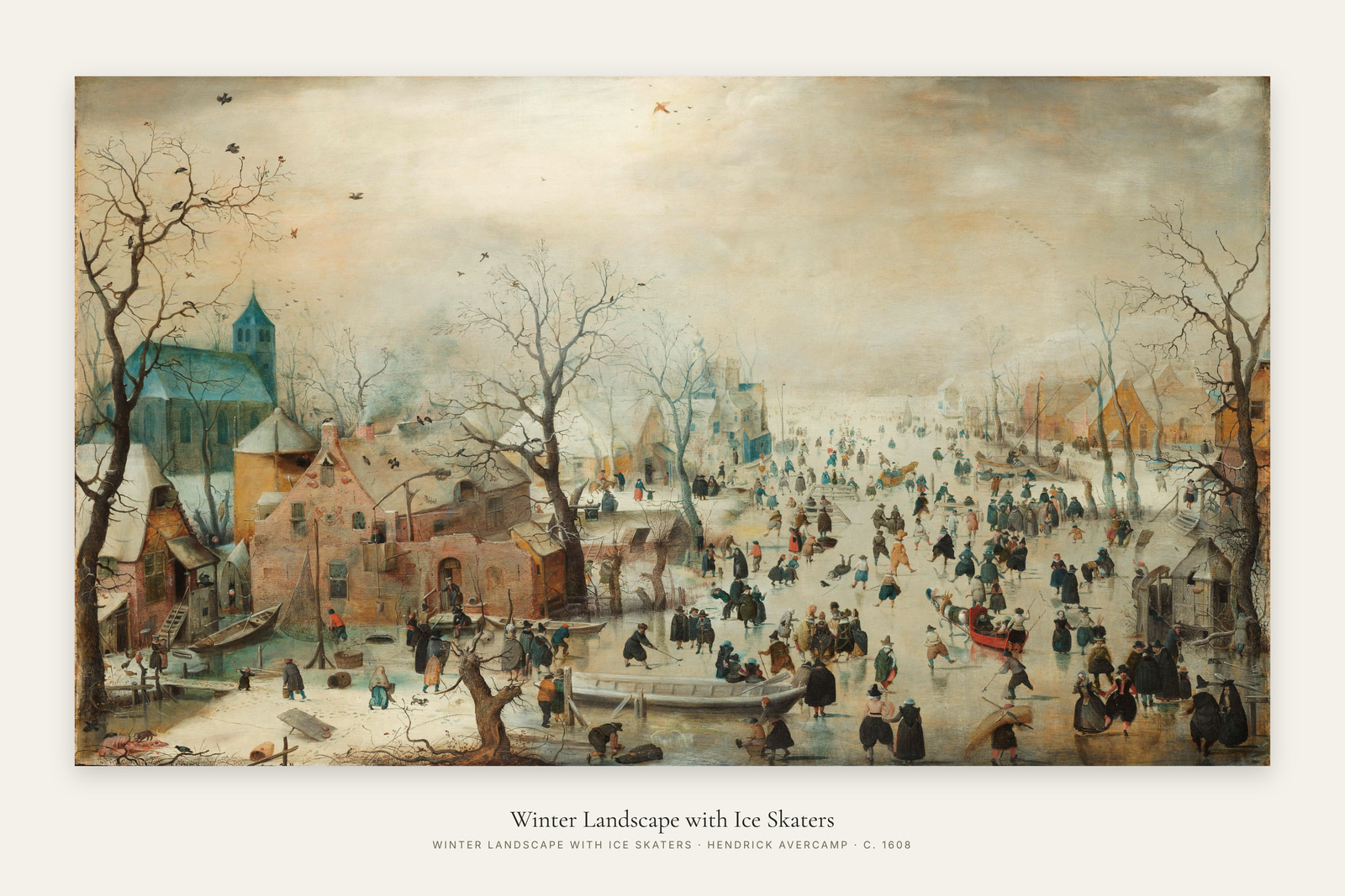 Winter Landscape with Ice Skaters