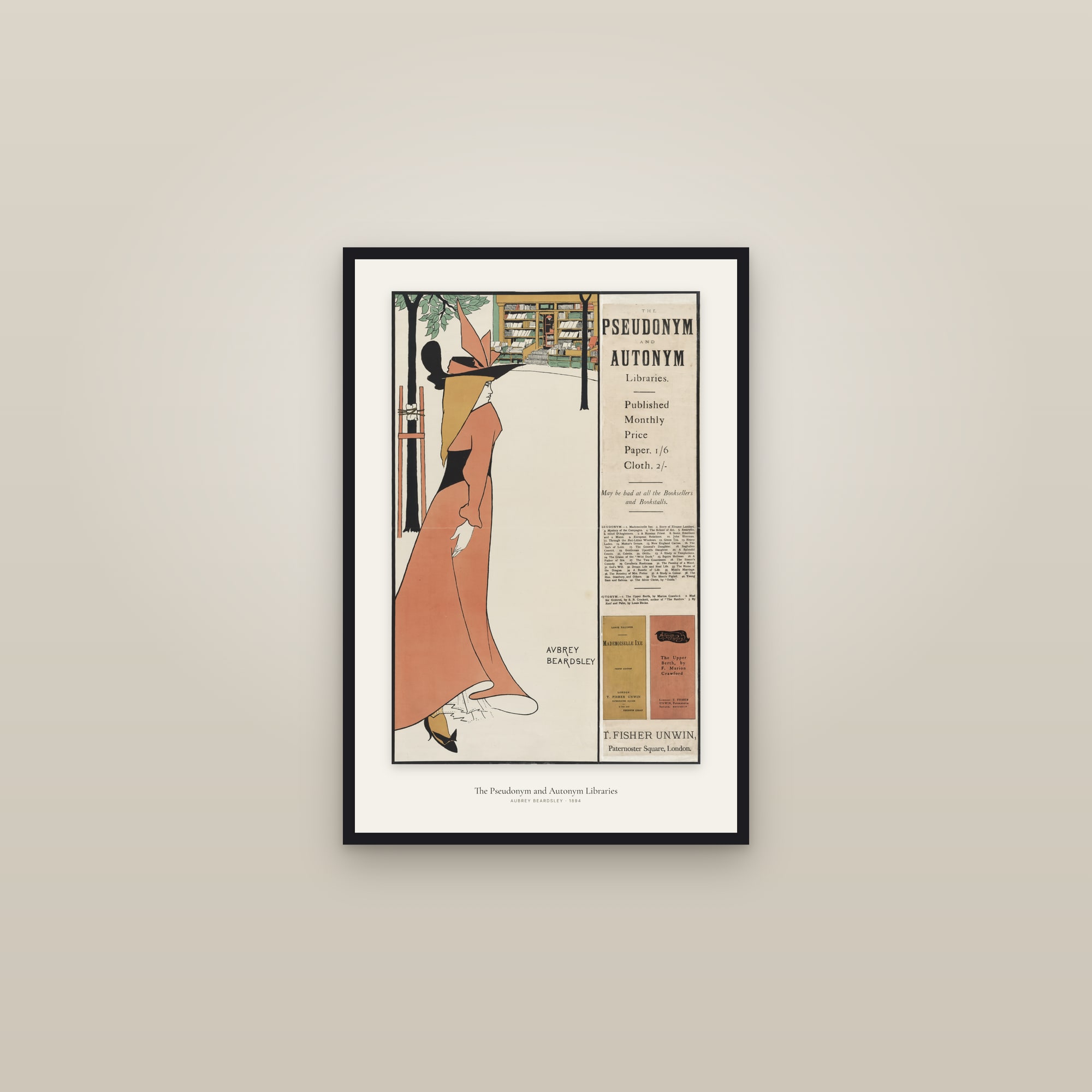 The Pseudonym and Autonym Libraries — framed in a gallery setting