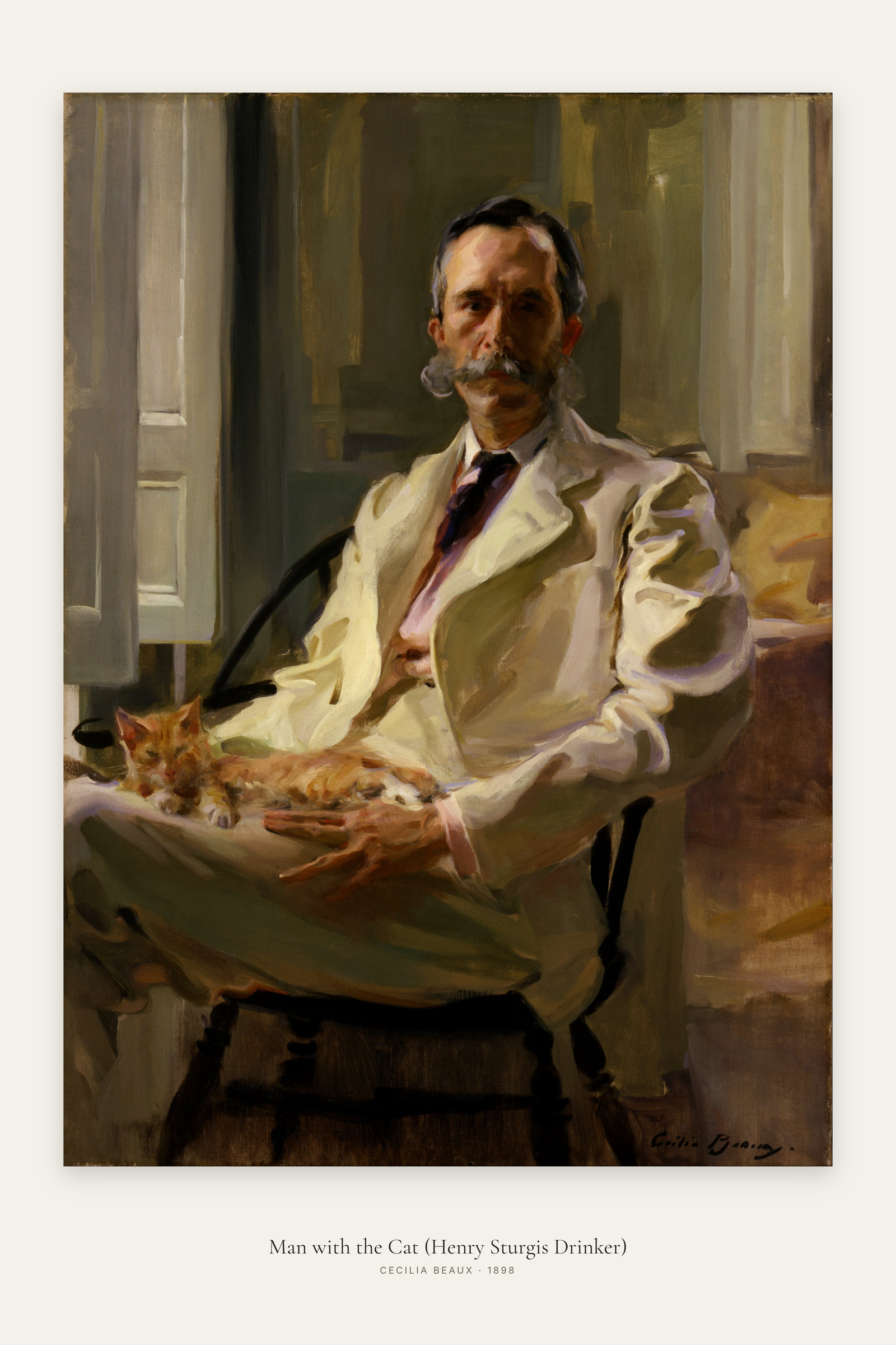 Man with the Cat (Henry Sturgis Drinker)