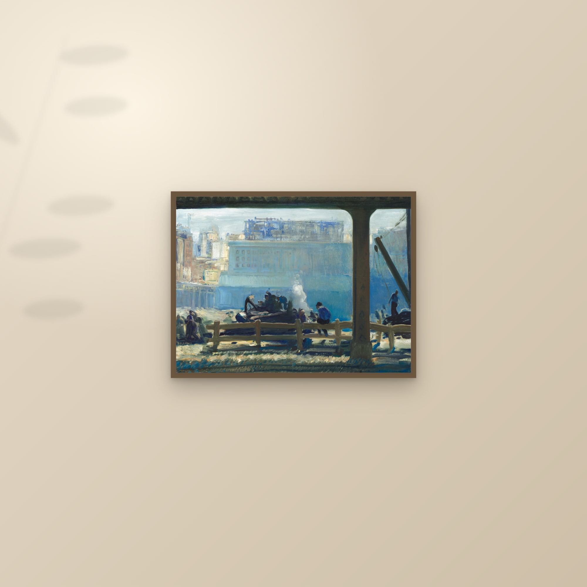 Blue Morning (Full) — Full-Bleed Edition — framed and styled on a sunlit wall