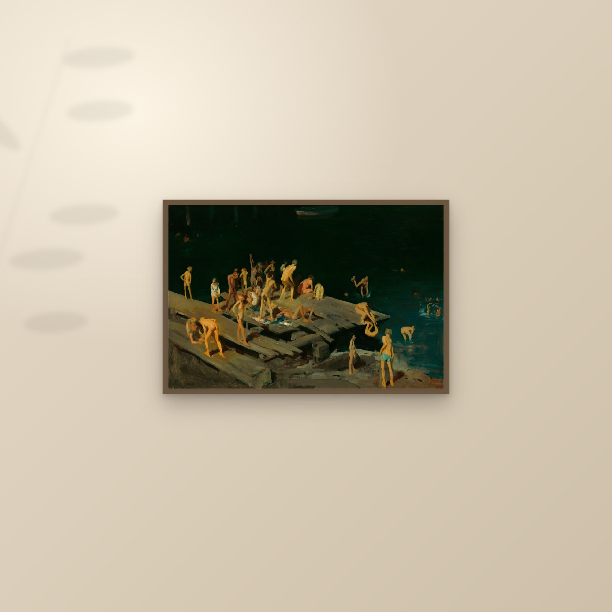 Forty-two Kids (Full) — Full-Bleed Edition — framed and styled on a sunlit wall