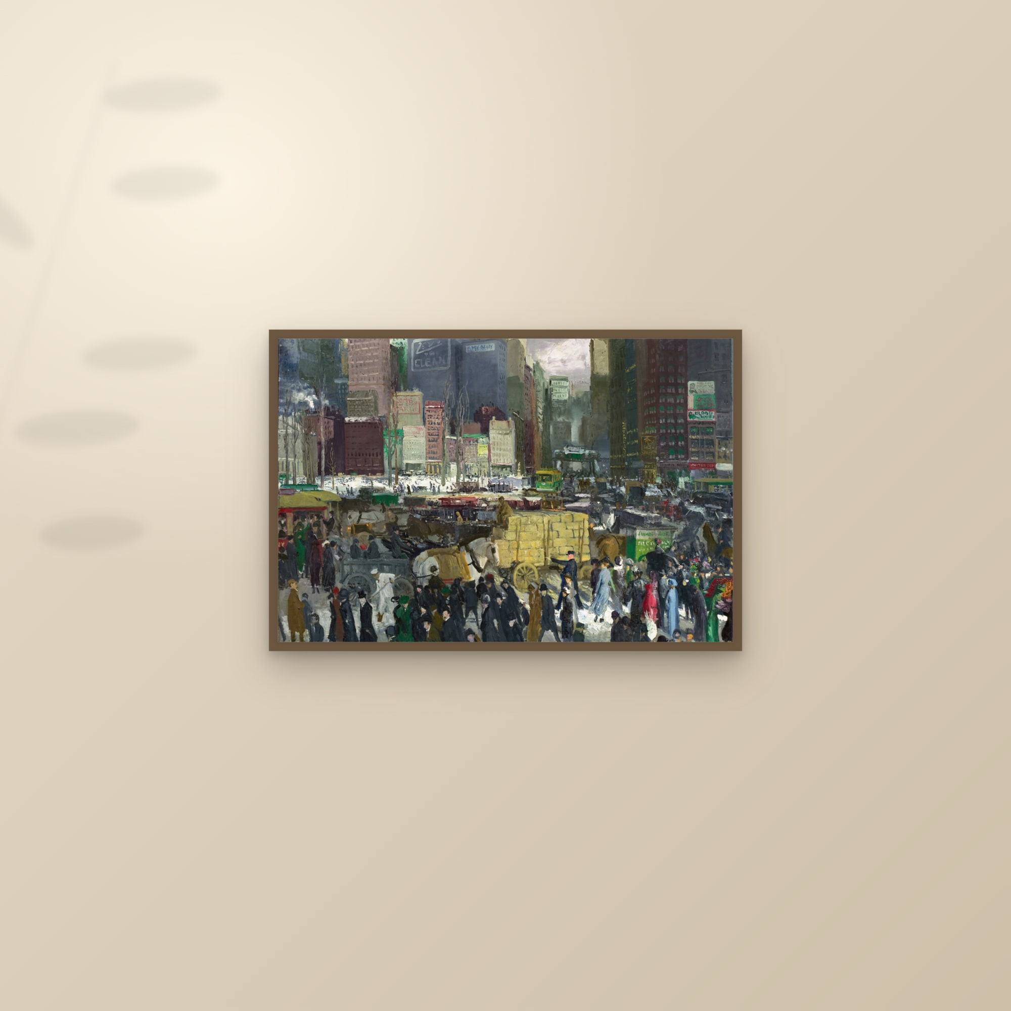 New York (Full) — Full-Bleed Edition — framed and styled on a sunlit wall