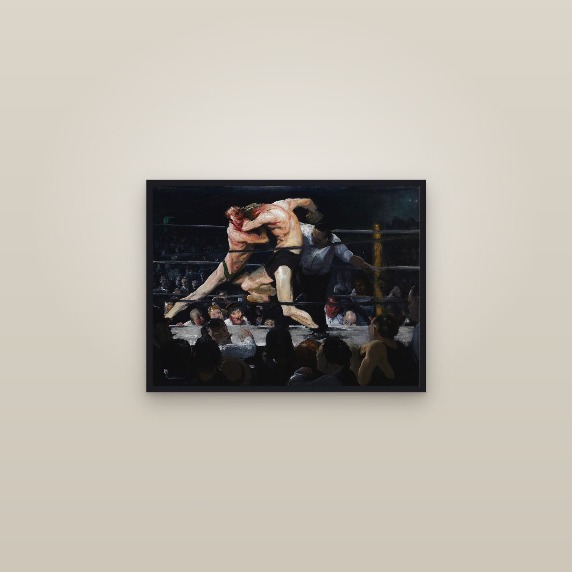 Stag at Sharkey's (Full) — Full-Bleed Edition — framed in a gallery setting