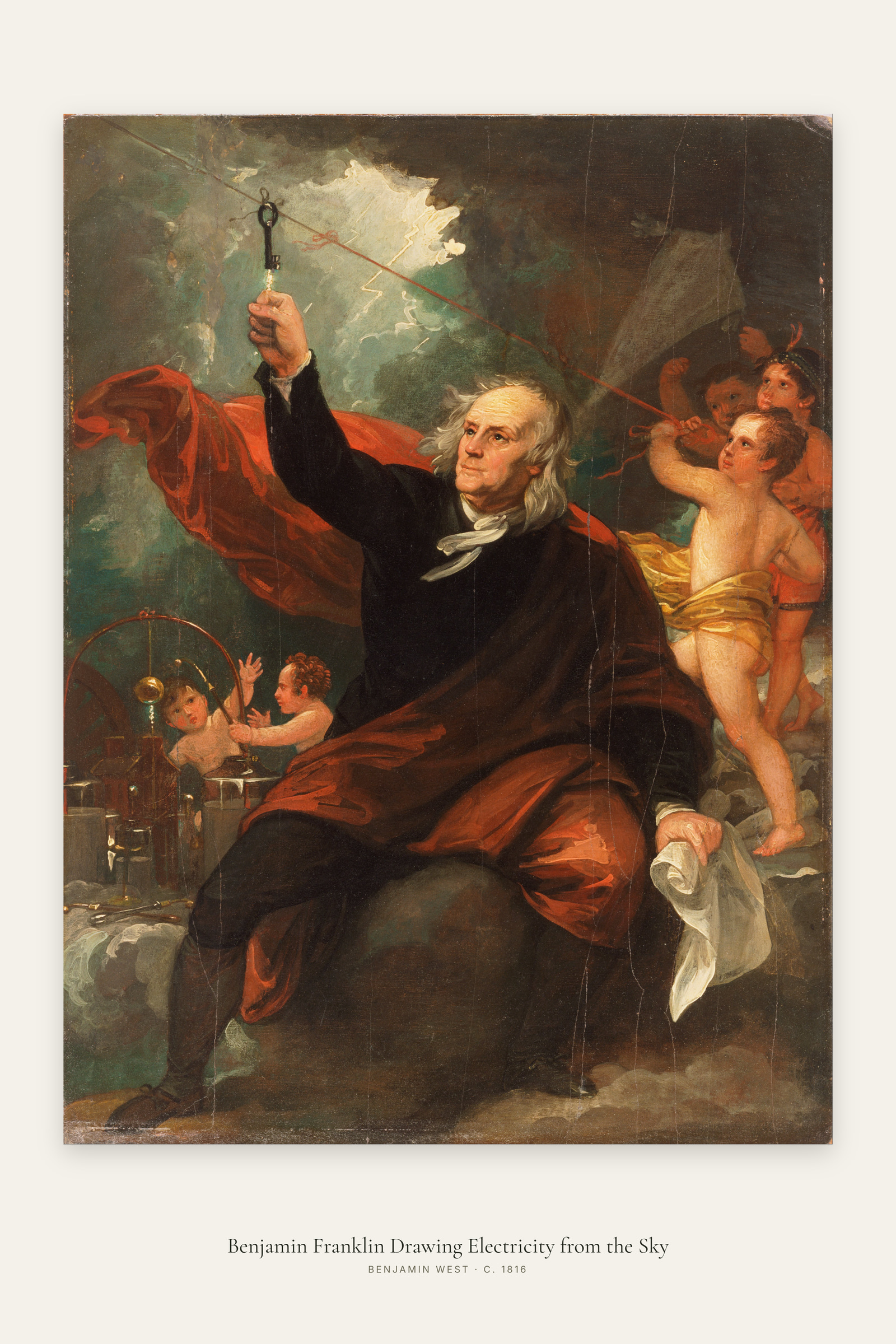Benjamin Franklin Drawing Electricity from the Sky