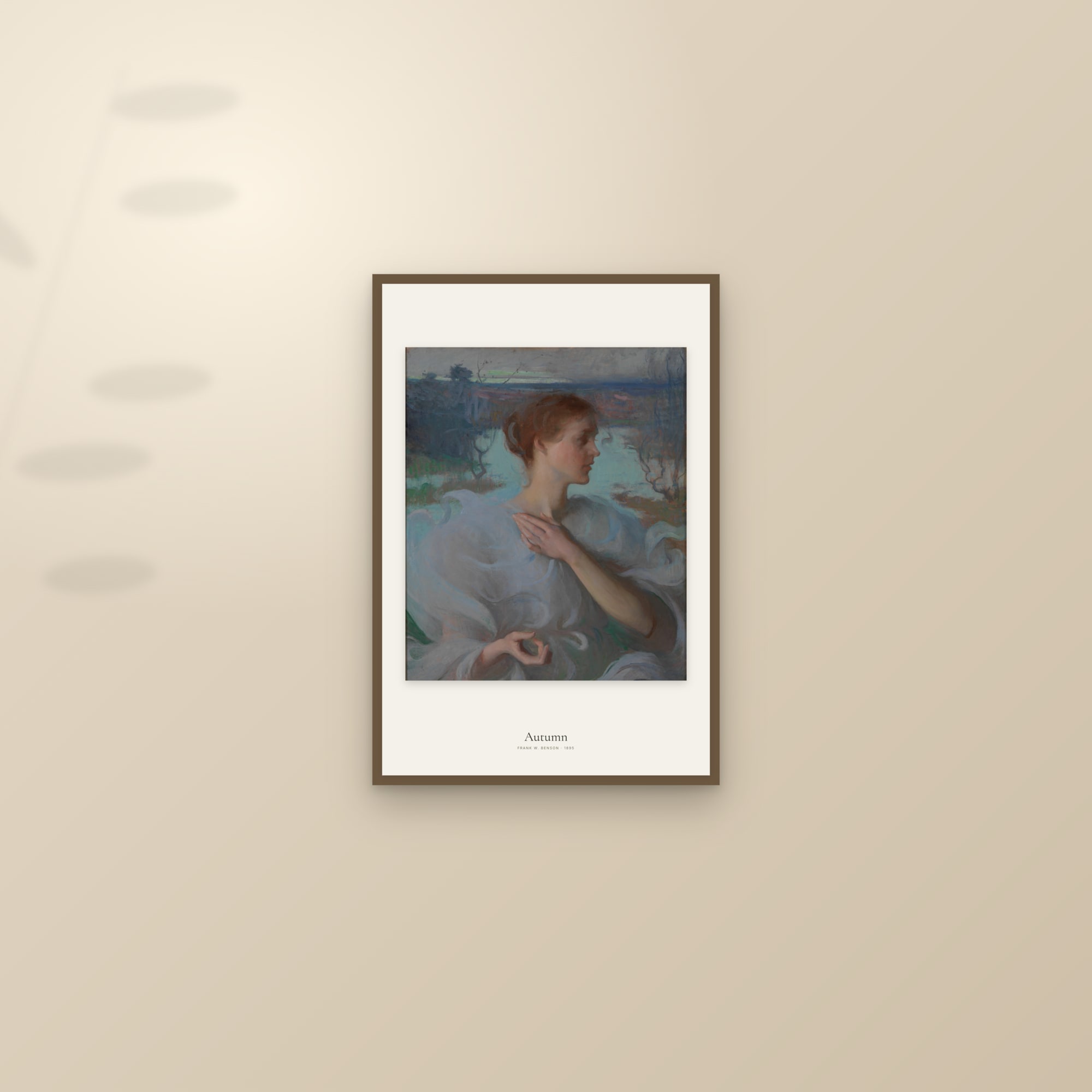 Autumn (Benson) — framed and styled on a sunlit wall