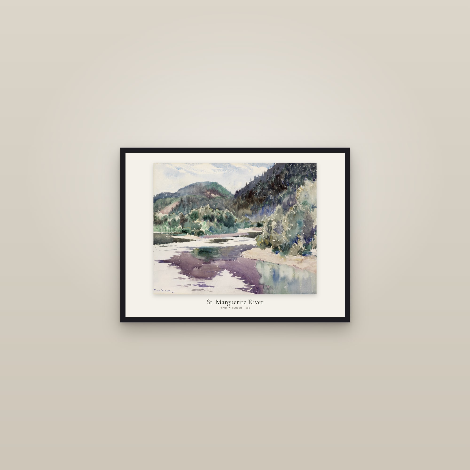 St. Marguerite River — framed in a gallery setting