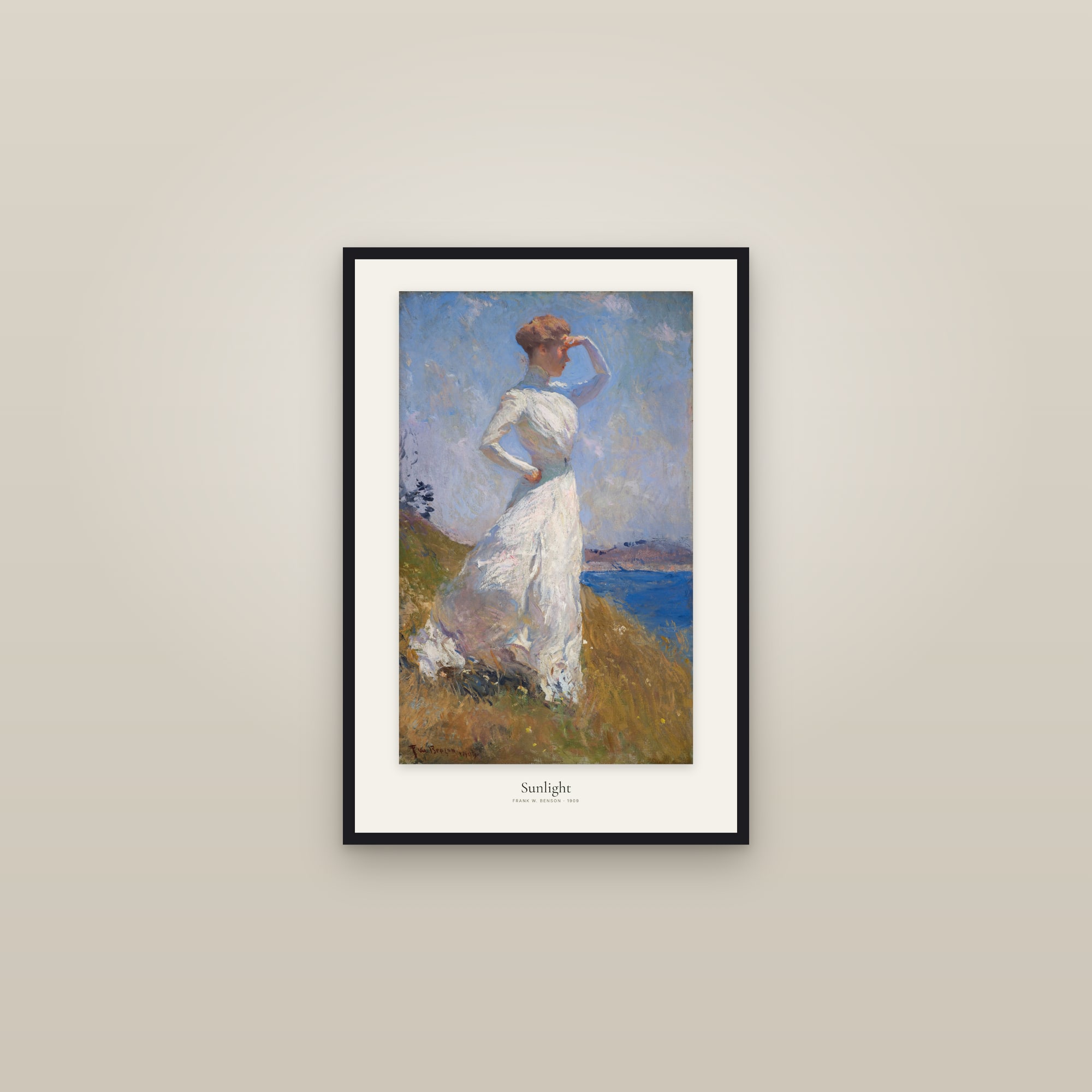 Sunlight — framed in a gallery setting
