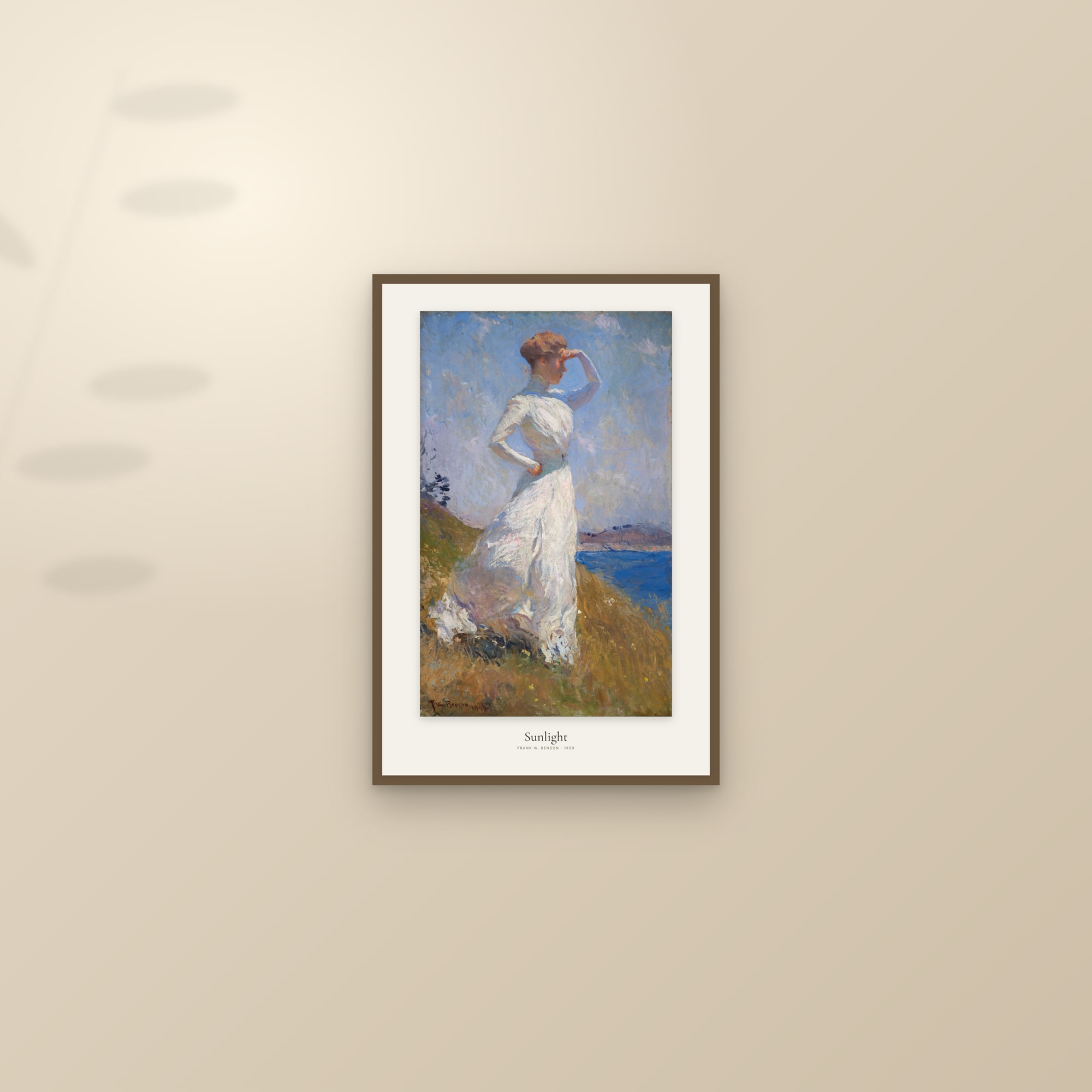 Sunlight — framed and styled on a sunlit wall
