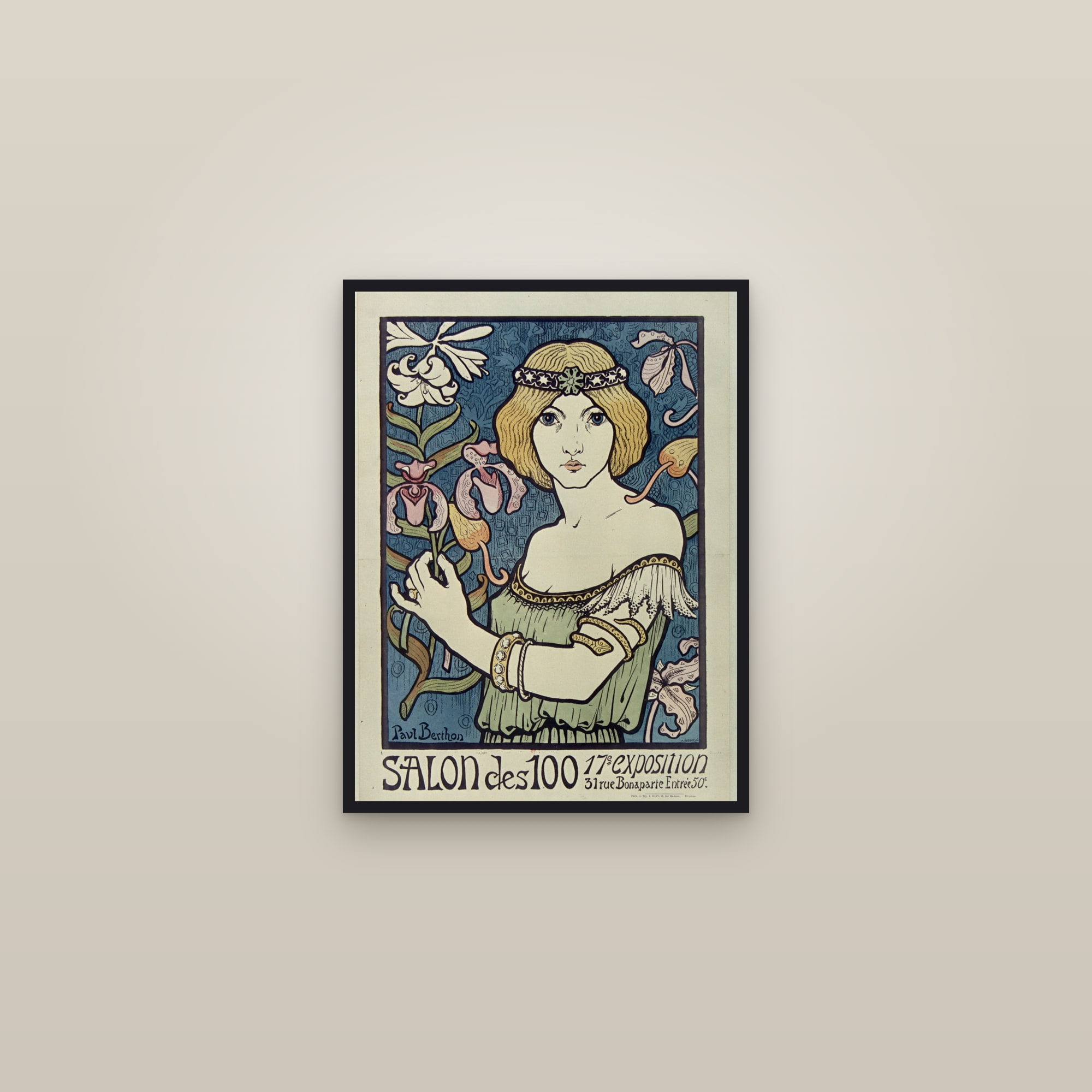 Salon des Cent (17th Exhibition) (Full) — Full-Bleed Edition — framed in a gallery setting