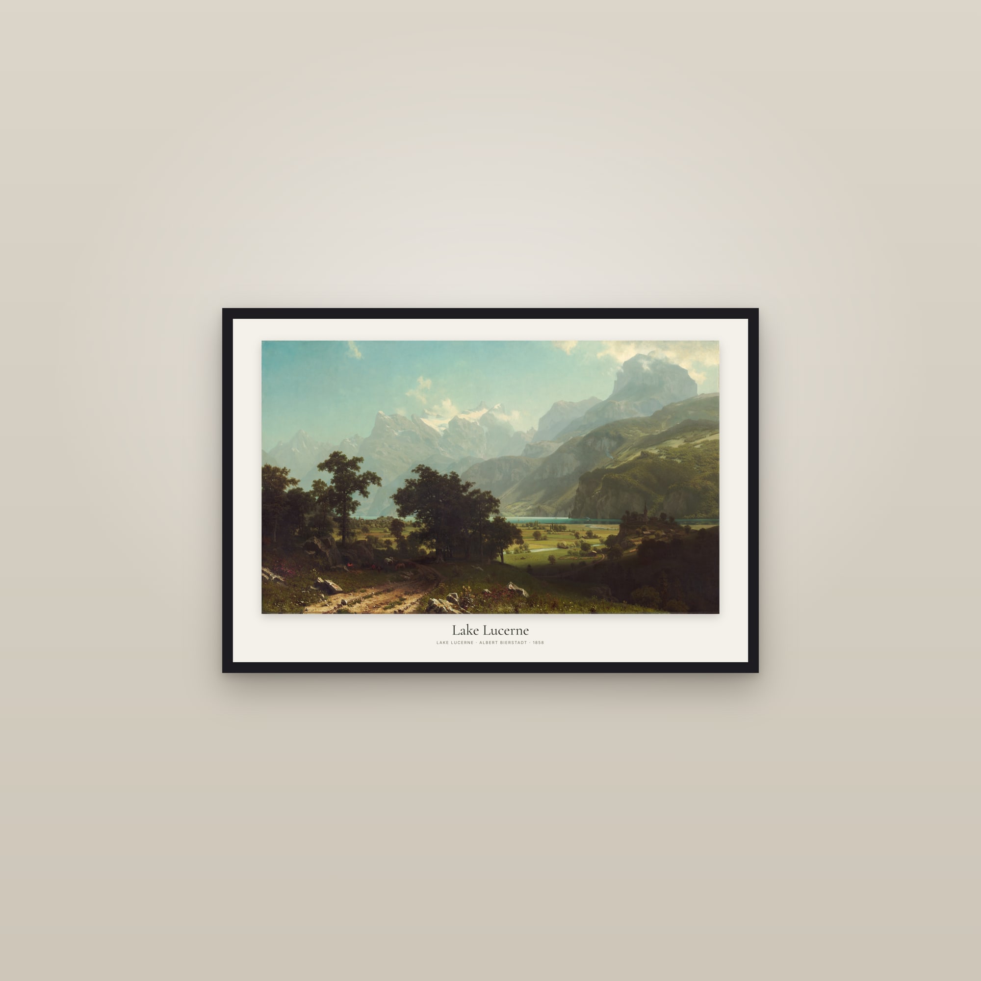 Lake Lucerne — framed in a gallery setting