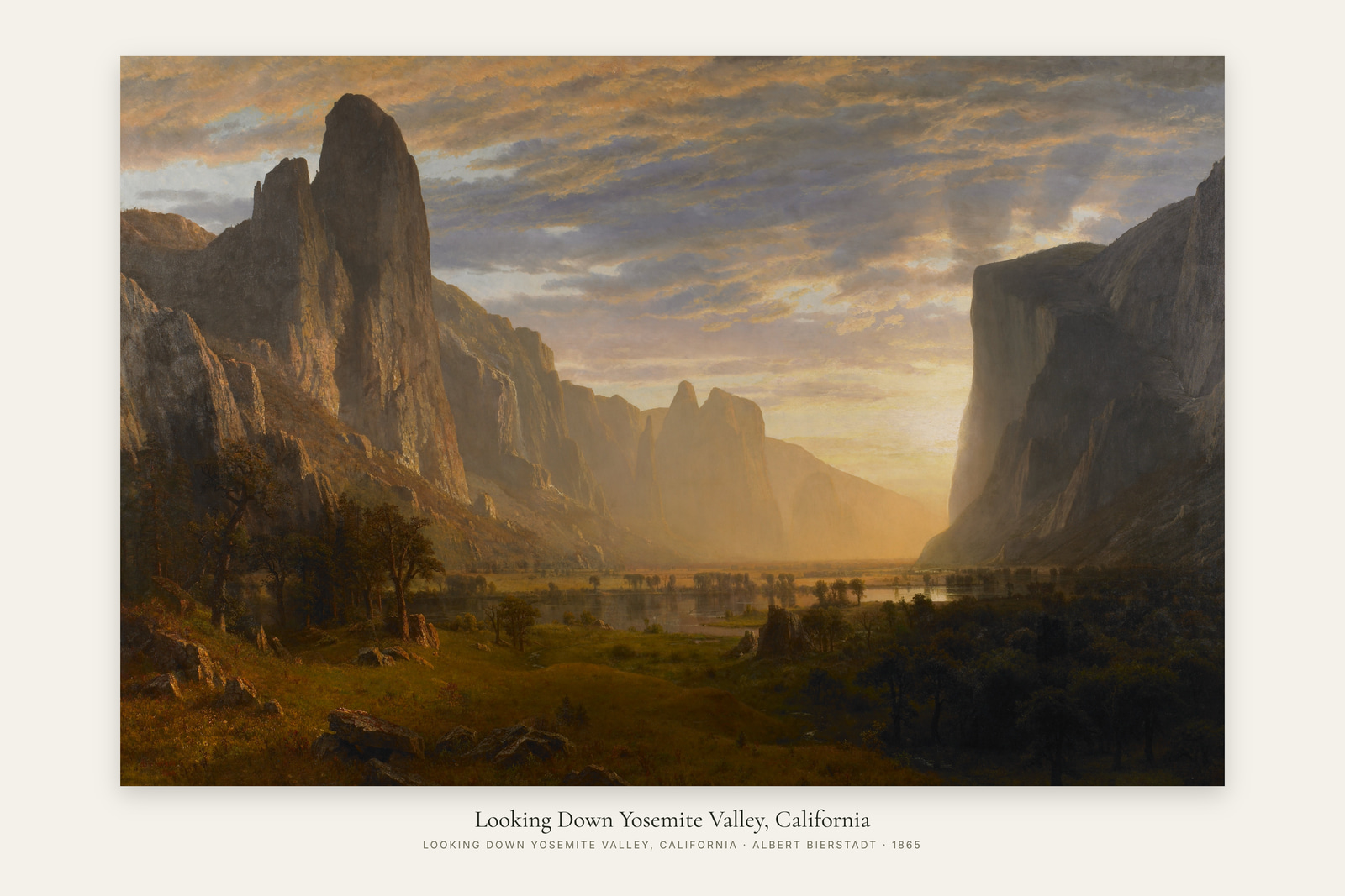 Looking Down Yosemite Valley, California