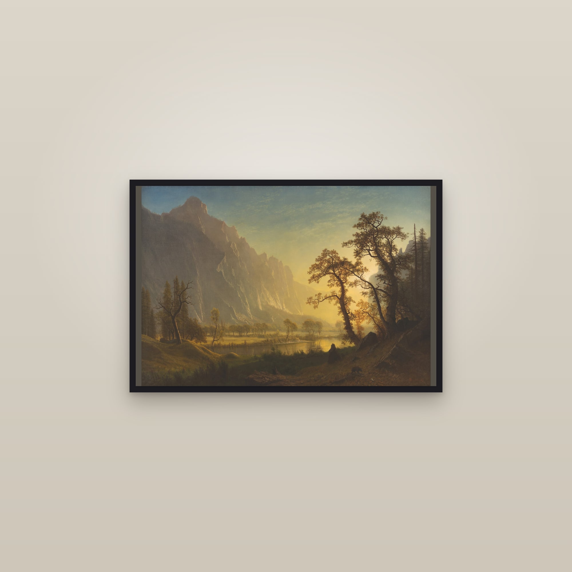 Sunrise, Yosemite Valley (Full) — Full-Bleed Edition — framed in a gallery setting