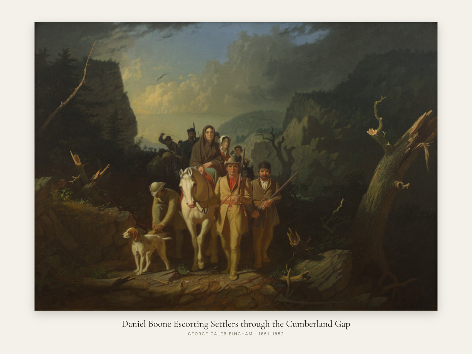 Daniel Boone Escorting Settlers through the Cumberland Gap